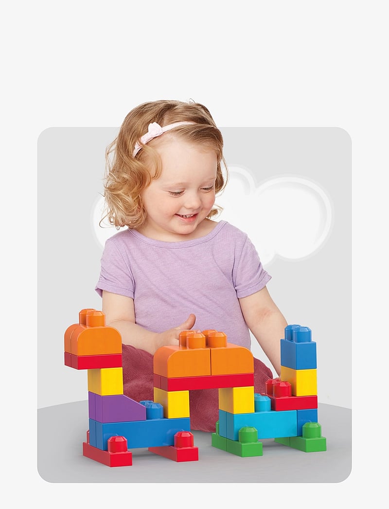MEGA Bloks - BLOKS First Builders Big Building Bag Toy Blocks with Storage Bag (60 Pieces) for Toddler - ehitusklotsid - multi color - 5