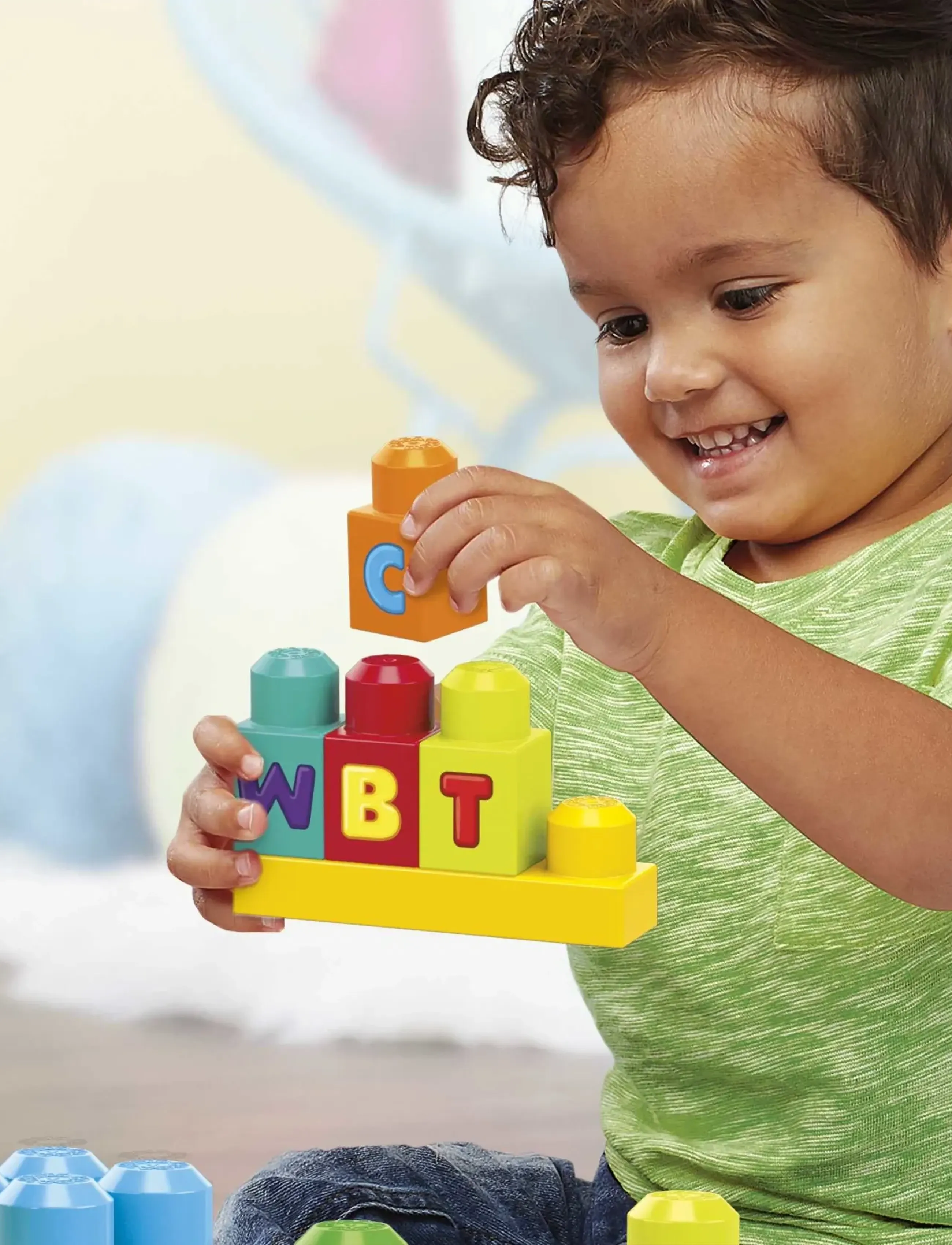 MEGA Bloks - BLOKS First Builders ABC Musical Train Toy Building Blocks with Music (50 Pieces) for Toddler - byggeklodser - multi color - 5