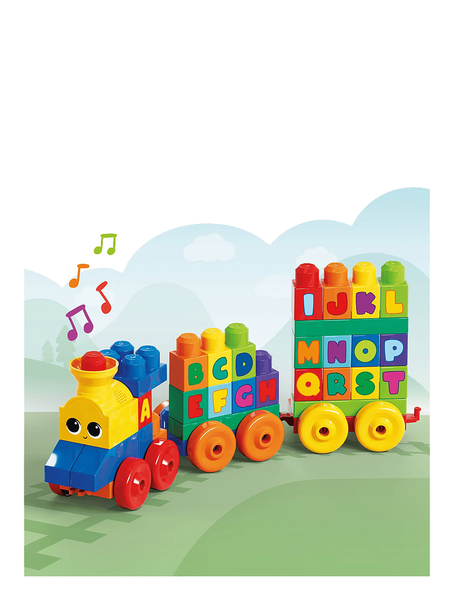 MEGA Bloks - BLOKS First Builders ABC Musical Train Toy Building Blocks with Music (50 Pieces) for Toddler - ehitusklotsid - multi color - 3
