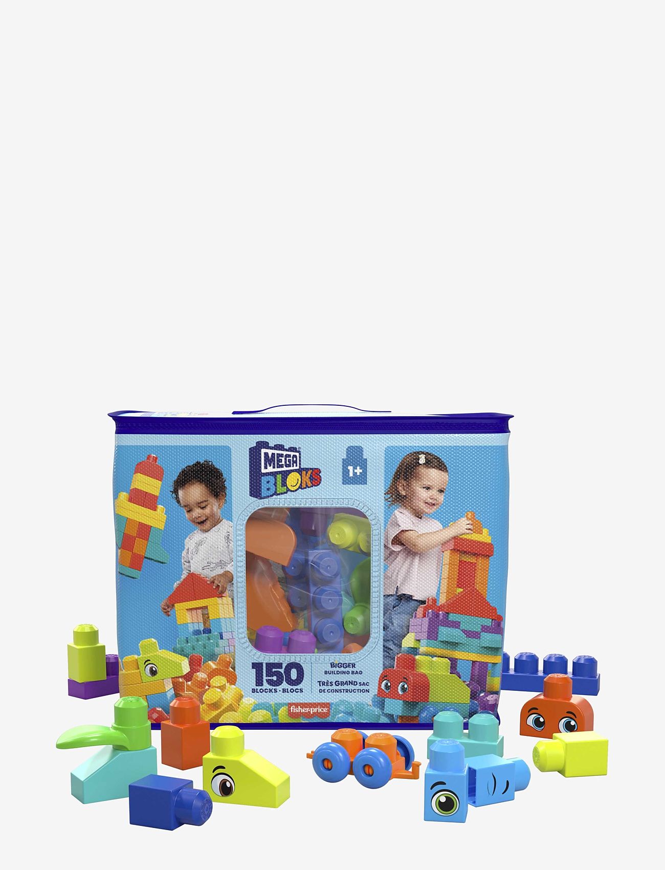 MEGA Bloks - BLOKS First Builders Bigger Building Bag Toy Blocks with Storage Bag (150 Pieces) for Toddler - multi color - 0