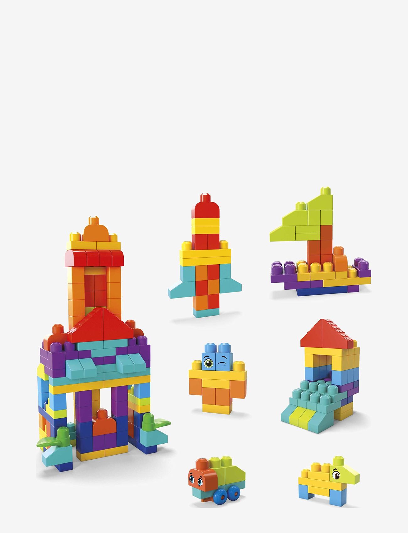 MEGA Bloks - BLOKS First Builders Bigger Building Bag Toy Blocks with Storage Bag (150 Pieces) for Toddler - multi color - 5