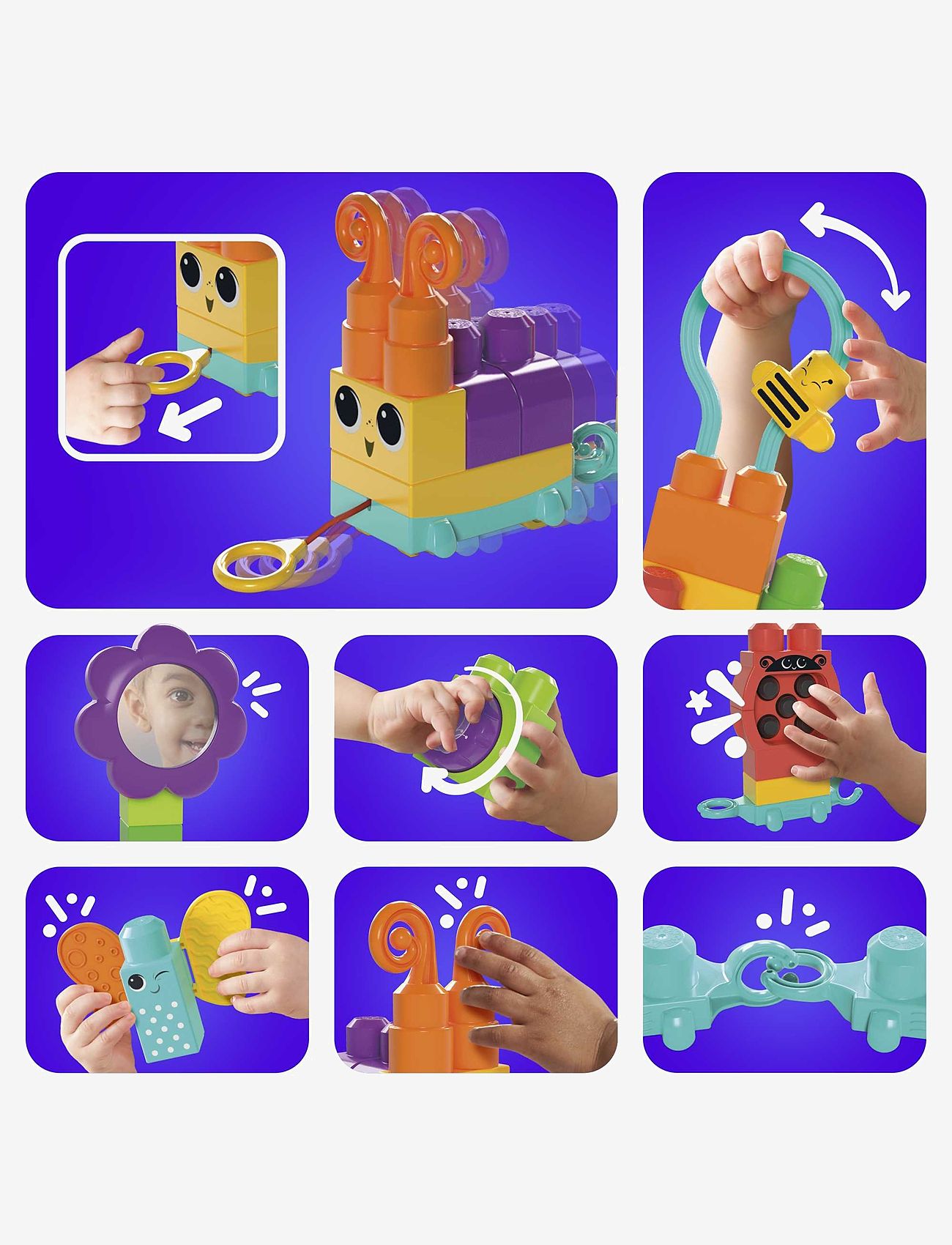 MEGA Bloks - BLOKS Move 'n Groove Caterpillar - stapelbara klossar - multi color - 4