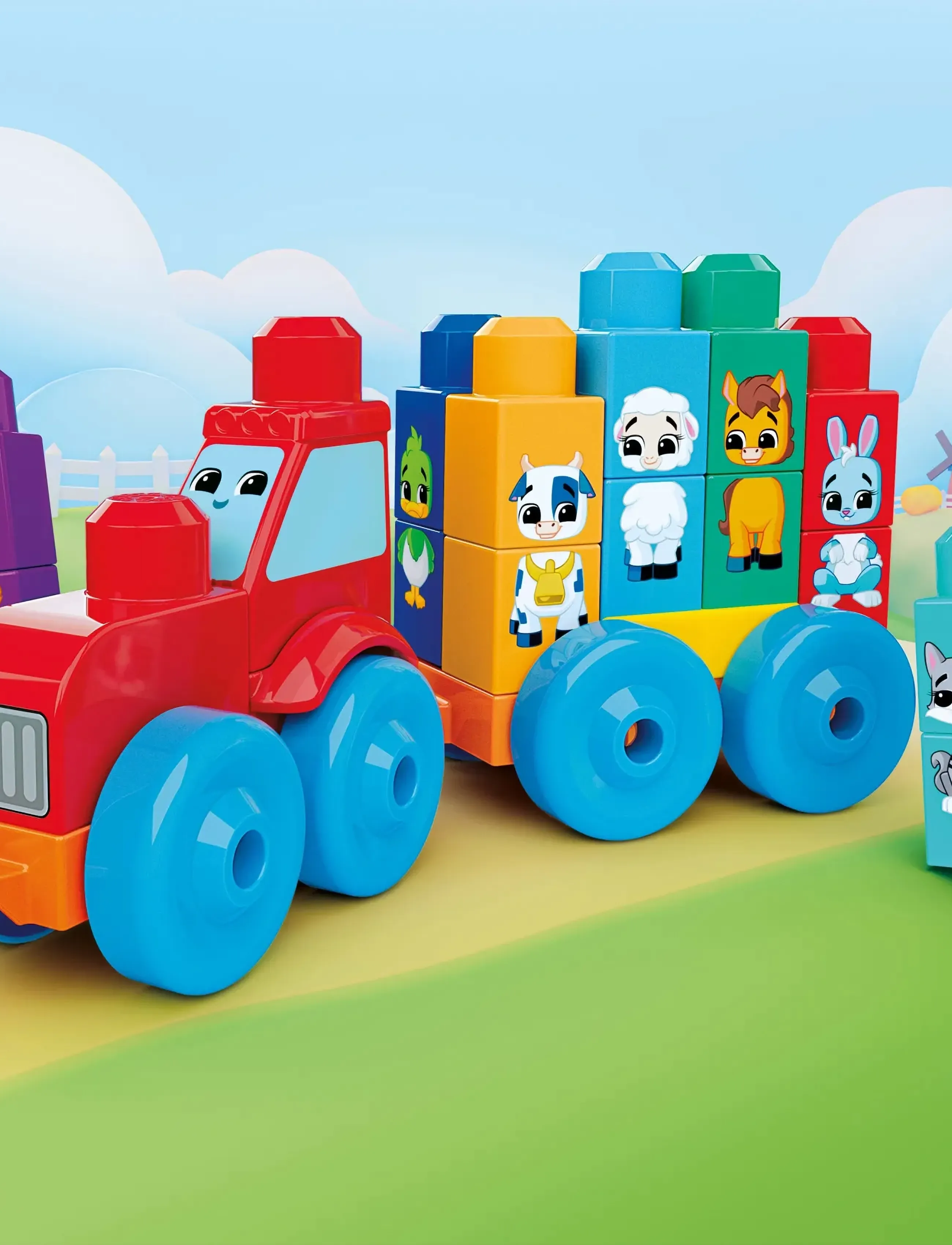 MEGA Bloks - BLOKS First Builders Build & Match Animal Tractor Block Toy (30 Pieces) for Toddler - bausteine - multicolor - 4