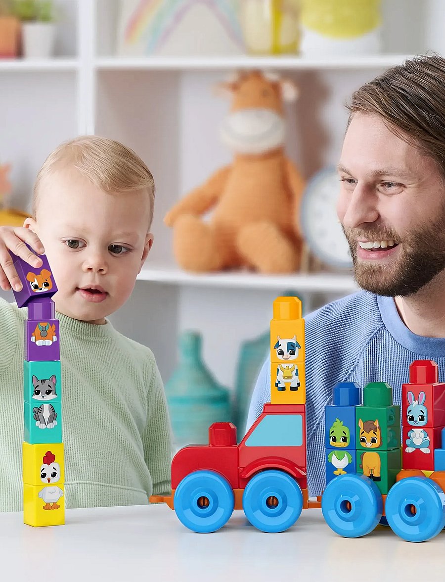 MEGA Bloks - BLOKS First Builders Build & Match Animal Tractor Block Toy (30 Pieces) for Toddler - bausteine - multicolor - 5