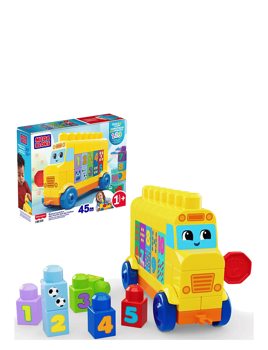 MEGA Bloks - BLOKS First Builders Build & Count Bus Block Toy (45 Pieces) for Toddler - bausteine - multicolor - 1