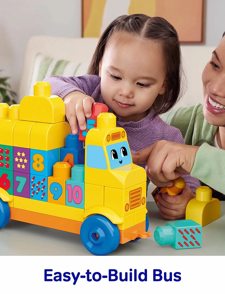 MEGA Bloks - BLOKS First Builders Build & Count Bus Block Toy (45 Pieces) for Toddler - bausteine - multicolor - 3