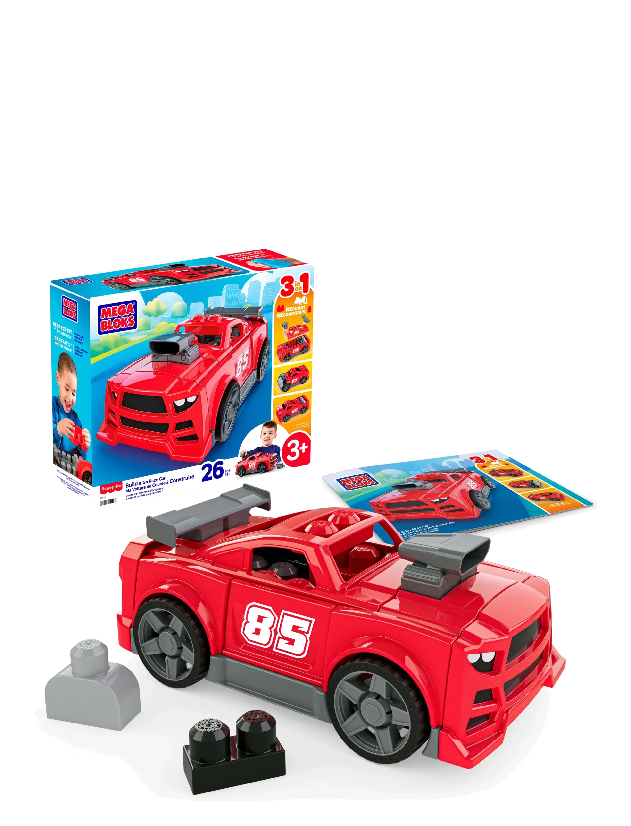 MEGA Bloks MEGA BLOKS Build & Go Race Car - Bausteine - MULTICOLOR / red