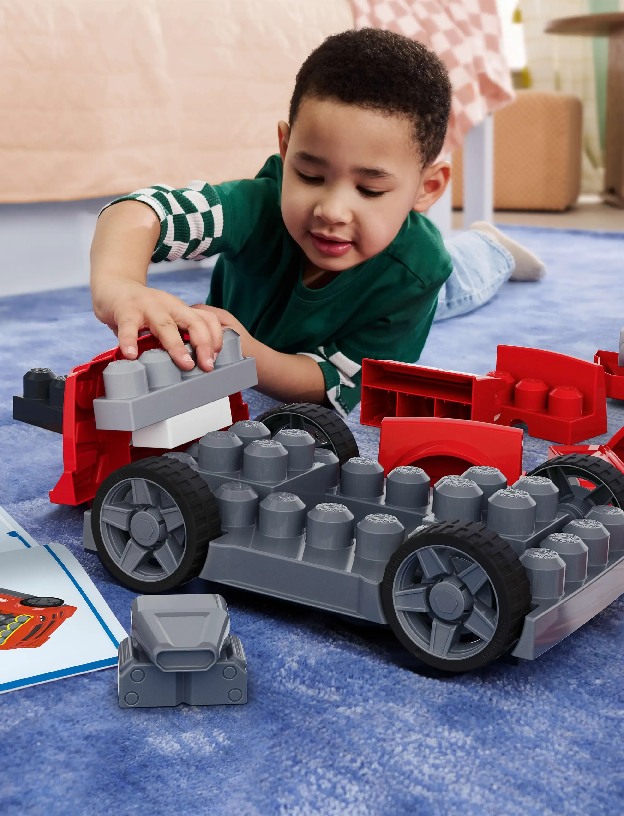 MEGA Bloks Build & Go Race Car, One Size, Building Sets Blocks, Rot - Kinder