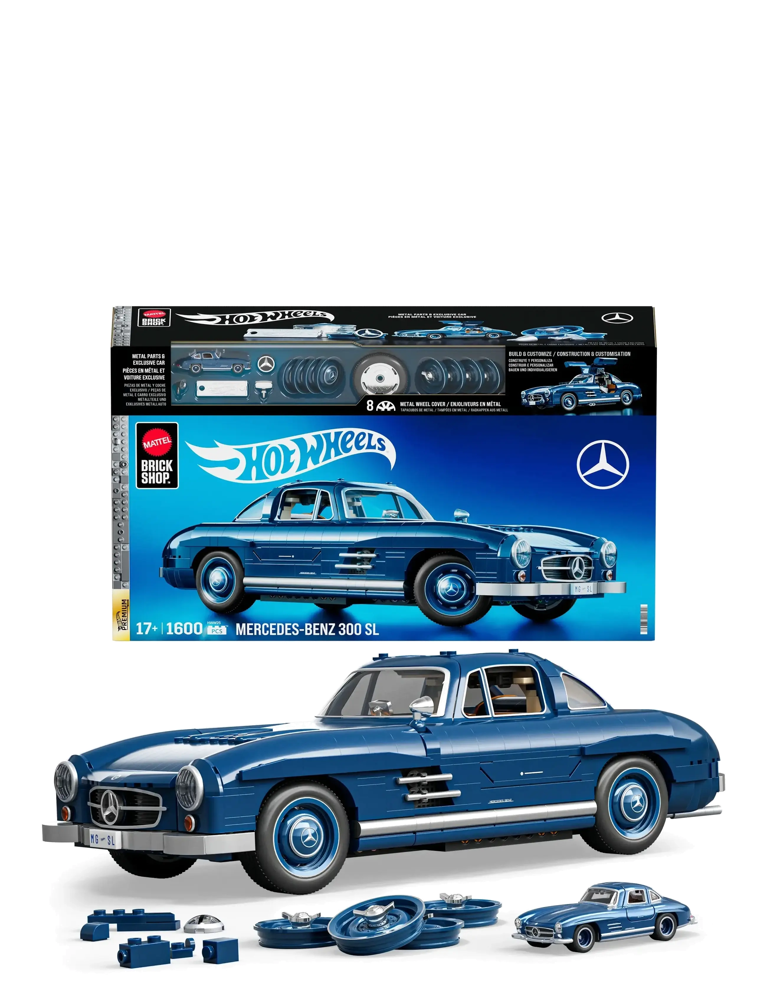 Mattel Brick Shop Mattel Brick Shop Mercedes-Benz 300 SL Building Toy Kit (1600 Pieces), for Collectors - Über 50€ - MULTI COLOR / blue