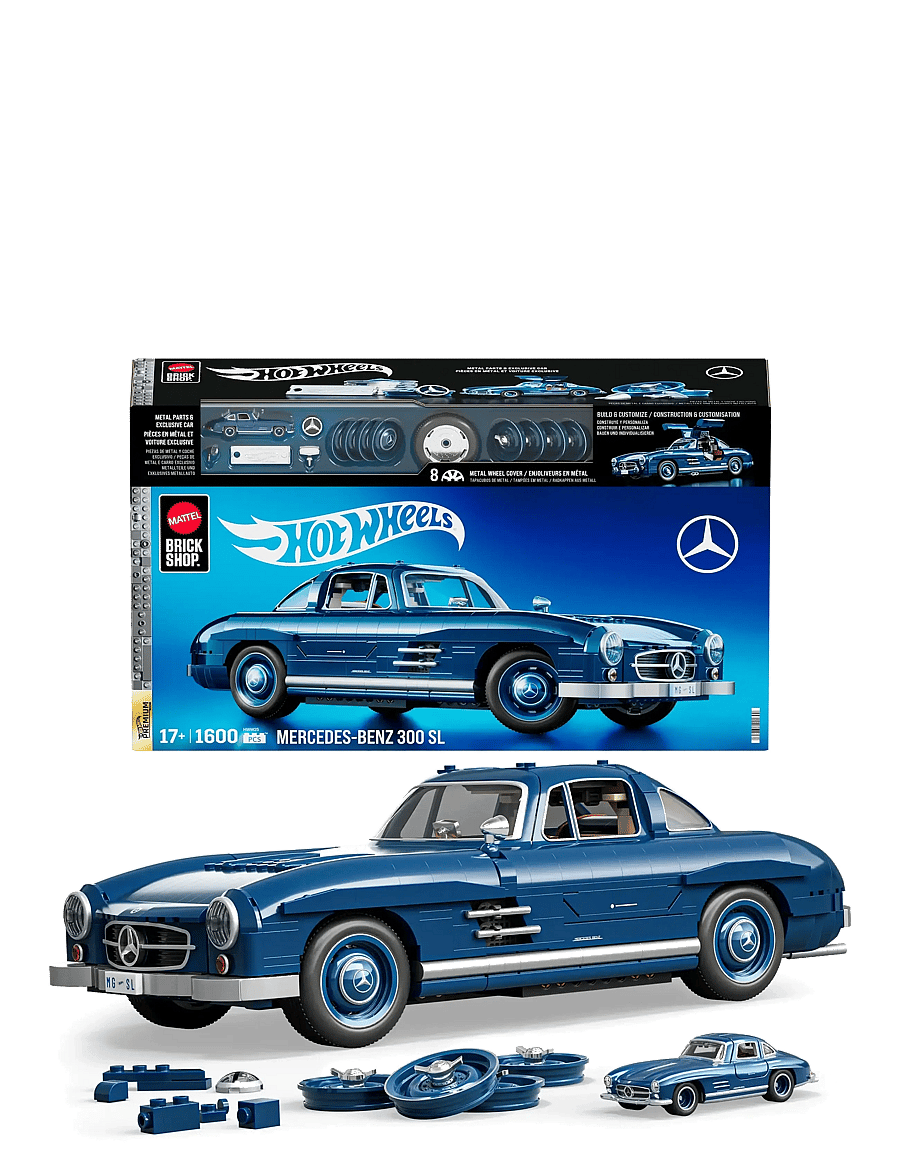 Mattel Brick Shop - Mattel Brick Shop Mercedes-Benz 300 SL Building Toy Kit (1600 Pieces), for Collectors - spielzeugautos - multi color - 0