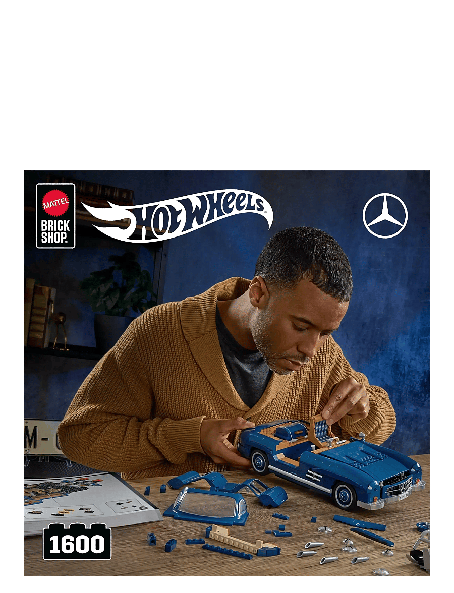 Mattel Brick Shop - Mattel Brick Shop Mercedes-Benz 300 SL Building Toy Kit (1600 Pieces), for Collectors - spielzeugautos - multi color - 1