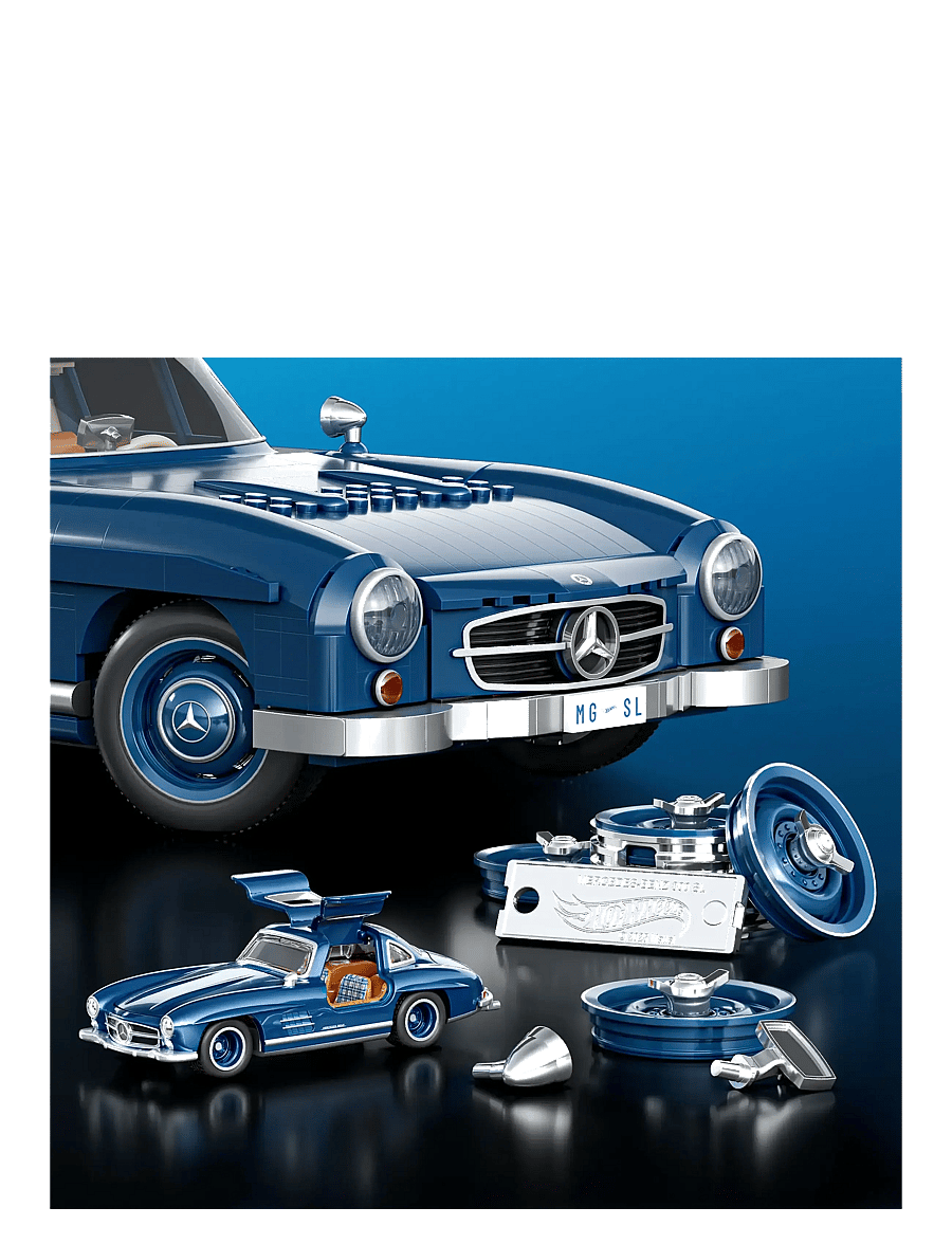 Mattel Brick Shop - Mattel Brick Shop Mercedes-Benz 300 SL Building Toy Kit (1600 Pieces), for Collectors - spielzeugautos - multi color - 4