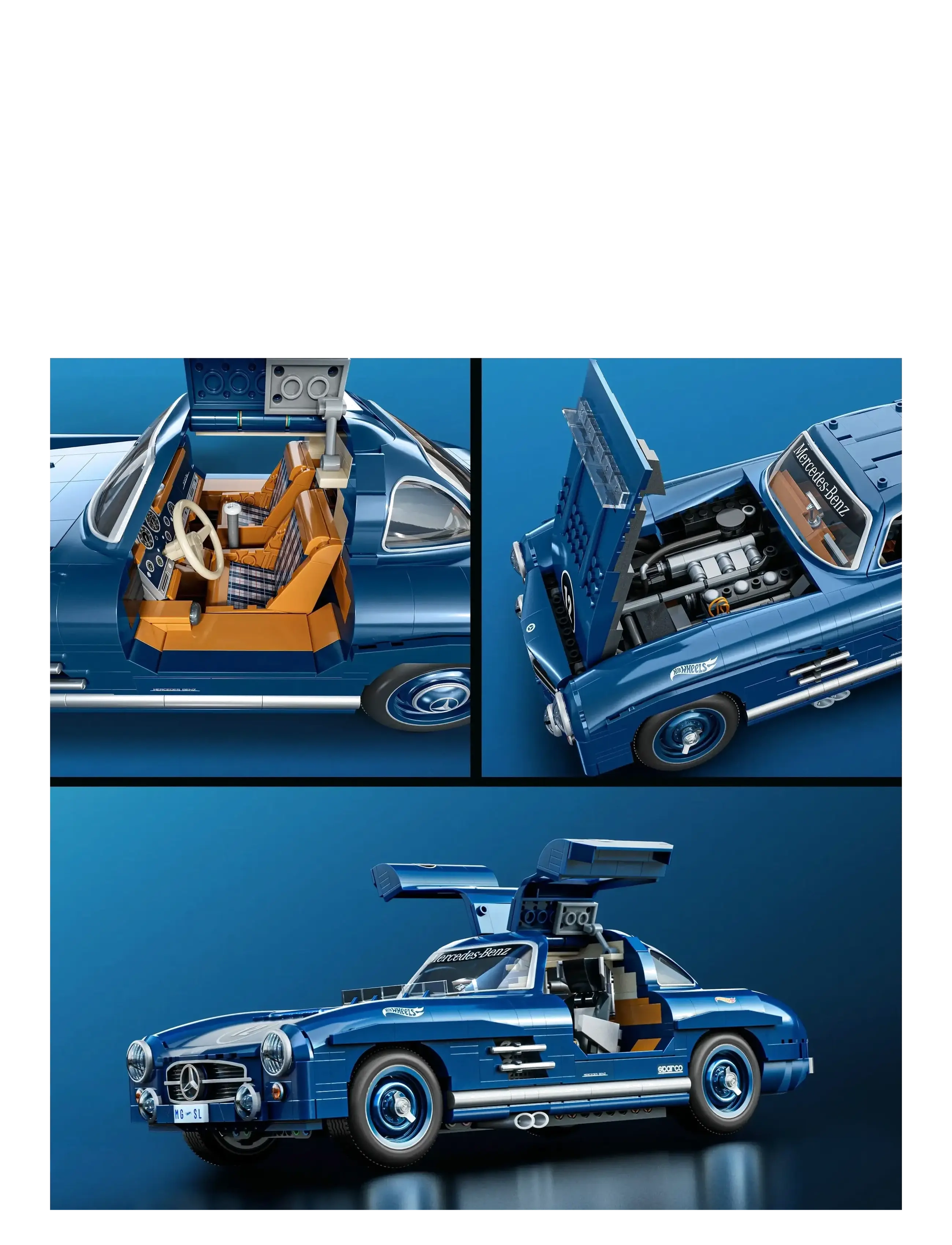 Mattel Brick Shop - Mattel Brick Shop Mercedes-Benz 300 SL Building Toy Kit (1600 Pieces), for Collectors - spielzeugautos - multi color - 5