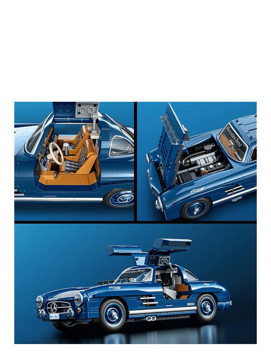 Mattel Brick Shop - Mattel Brick Shop Mercedes-Benz 300 SL Building Toy Kit (1600 Pieces), for Collectors - spielzeugautos - multi color - 5