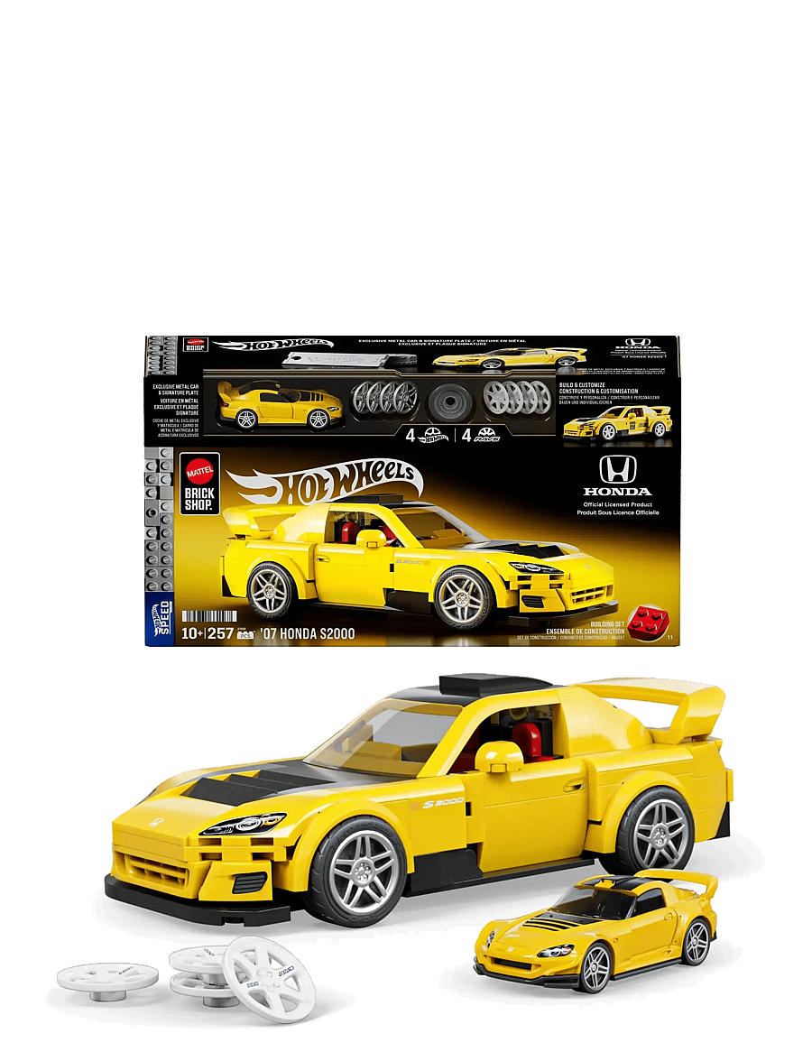 Mattel Brick Shop - Hot Wheels ’07 Honda S2000 Building Toy Kit (257 Pieces), for Collectors - ensembles de construction - multi color - 1