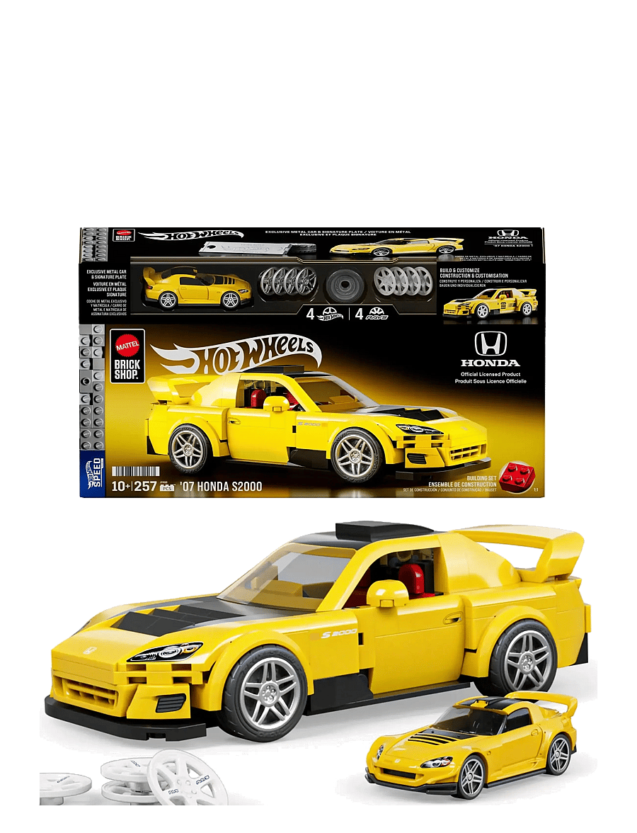 Mattel Brick Shop - Hot Wheels ’07 Honda S2000 Building Toy Kit (257 Pieces), for Collectors - baukästen - multi color - 1