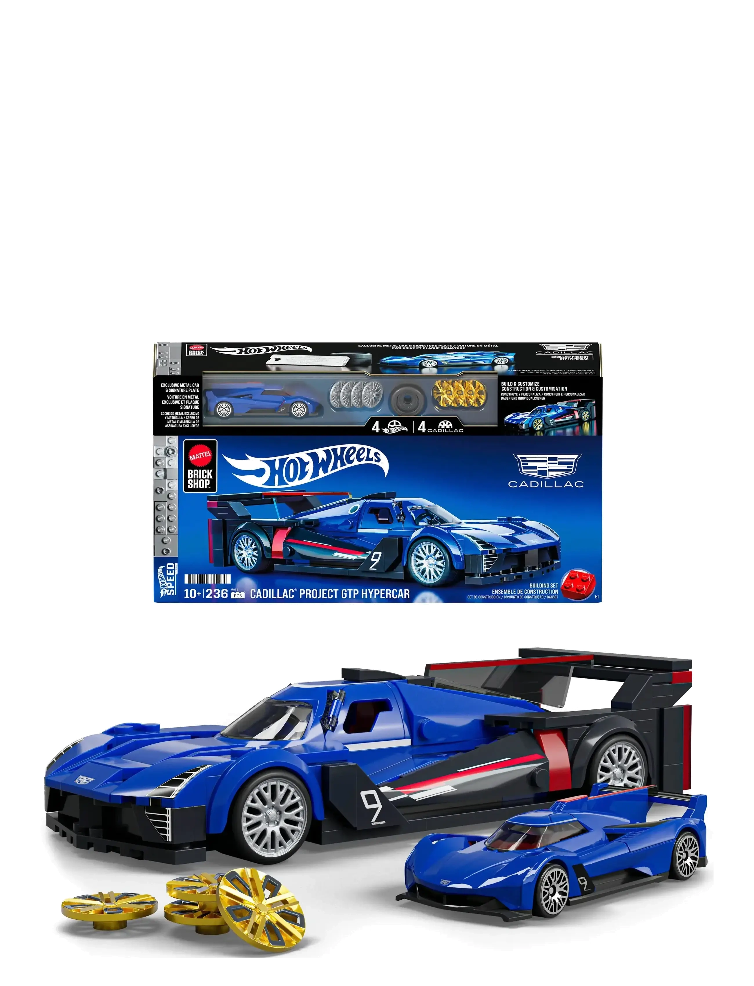 Mattel Brick Shop Hot Wheels Speed Series Cadillac, One Size, Toy Cars, Mehrfarbig/gemustert - Other Kinder