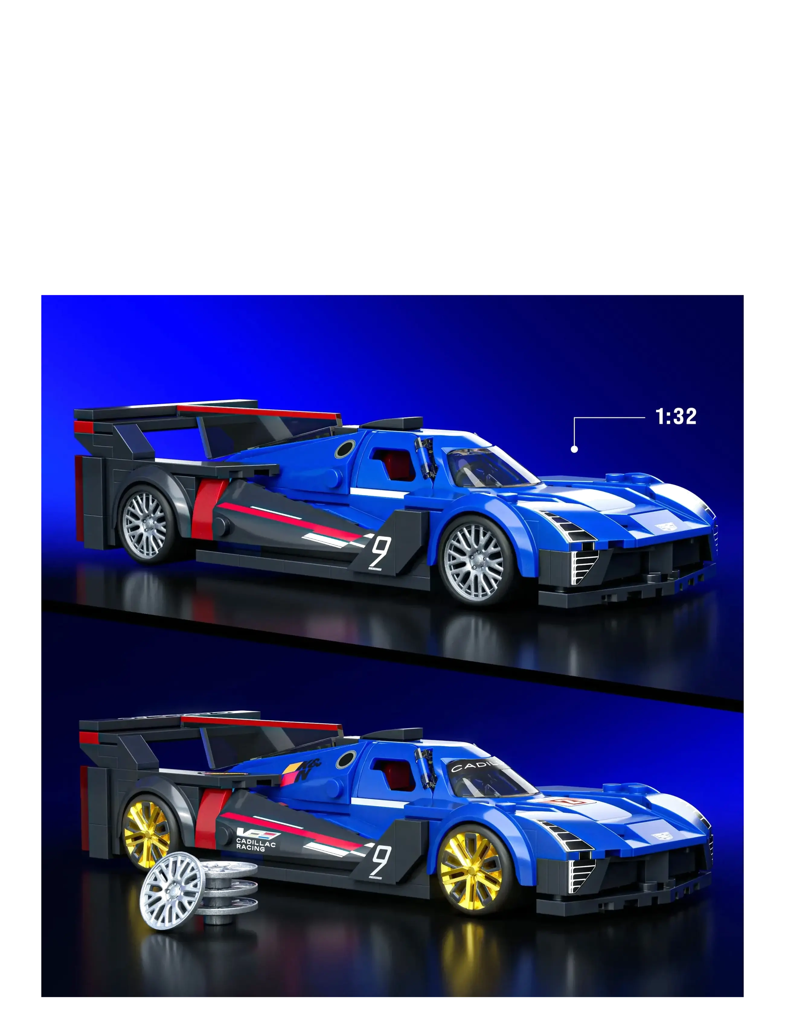 Mattel Brick Shop - BRICK SHOP HOT WHEELS SPEED SERIES CADILLAC - toy cars - multi color - 4
