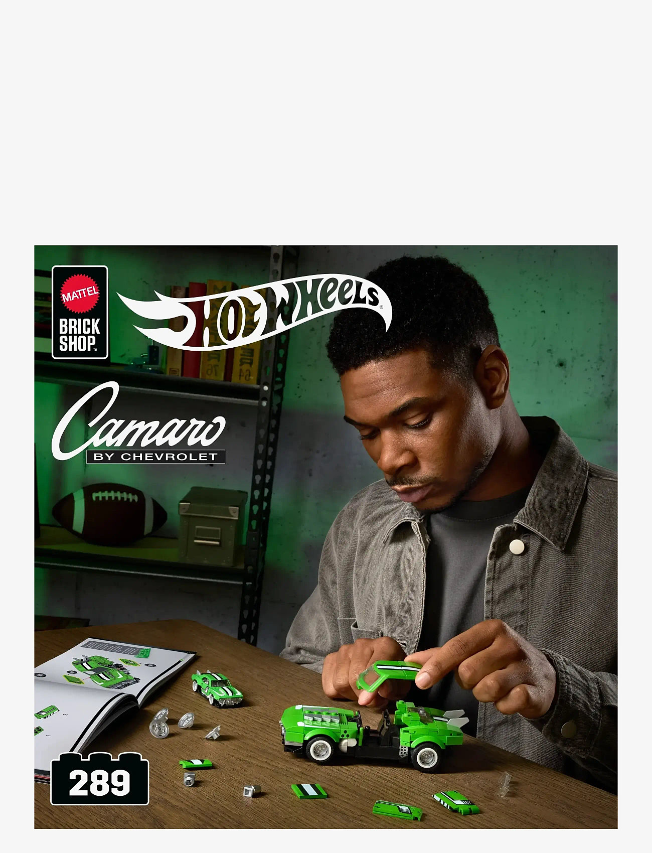 Mattel Brick Shop - Brick Shop Hot Wheels Custom ’68 Camaro Building Toy Kit (289 Pieces), for Collectors - spielzeugautos - multi color - 2