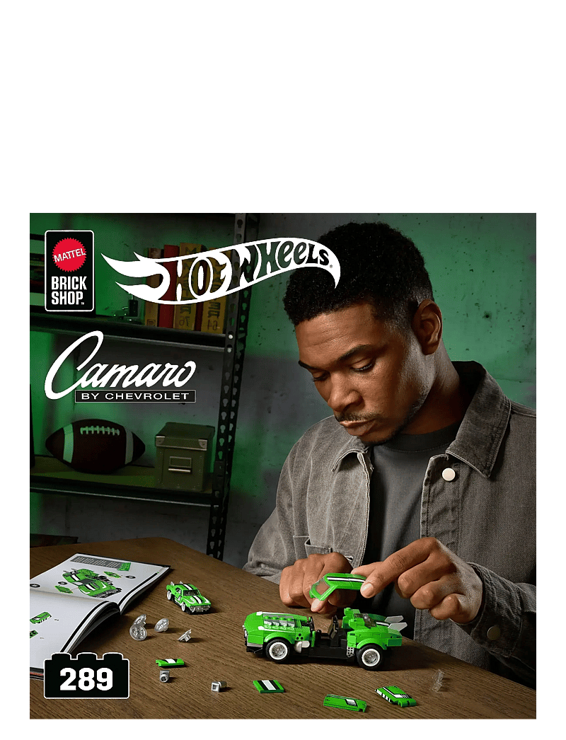 Mattel Brick Shop - Brick Shop Hot Wheels Custom ’68 Camaro Building Toy Kit (289 Pieces), for Collectors - spielzeugautos - multi color - 2
