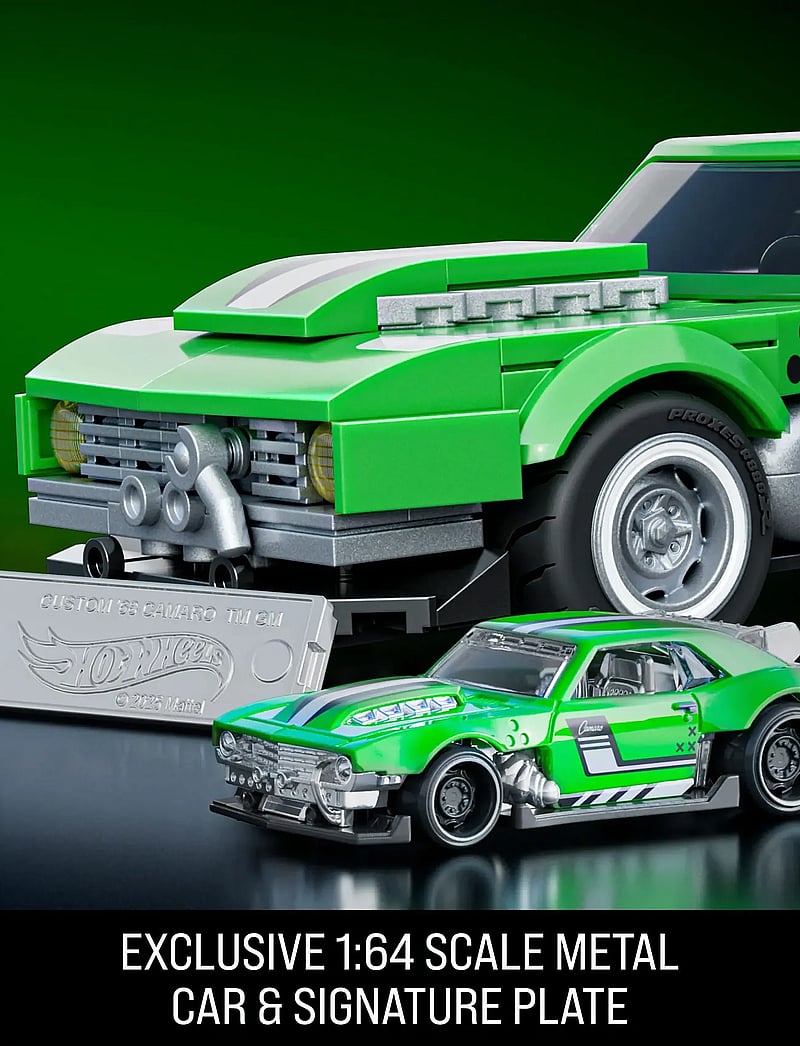 Mattel Brick Shop - Brick Shop Hot Wheels Custom ’68 Camaro Building Toy Kit (289 Pieces), for Collectors - spielzeugautos - multi color - 0