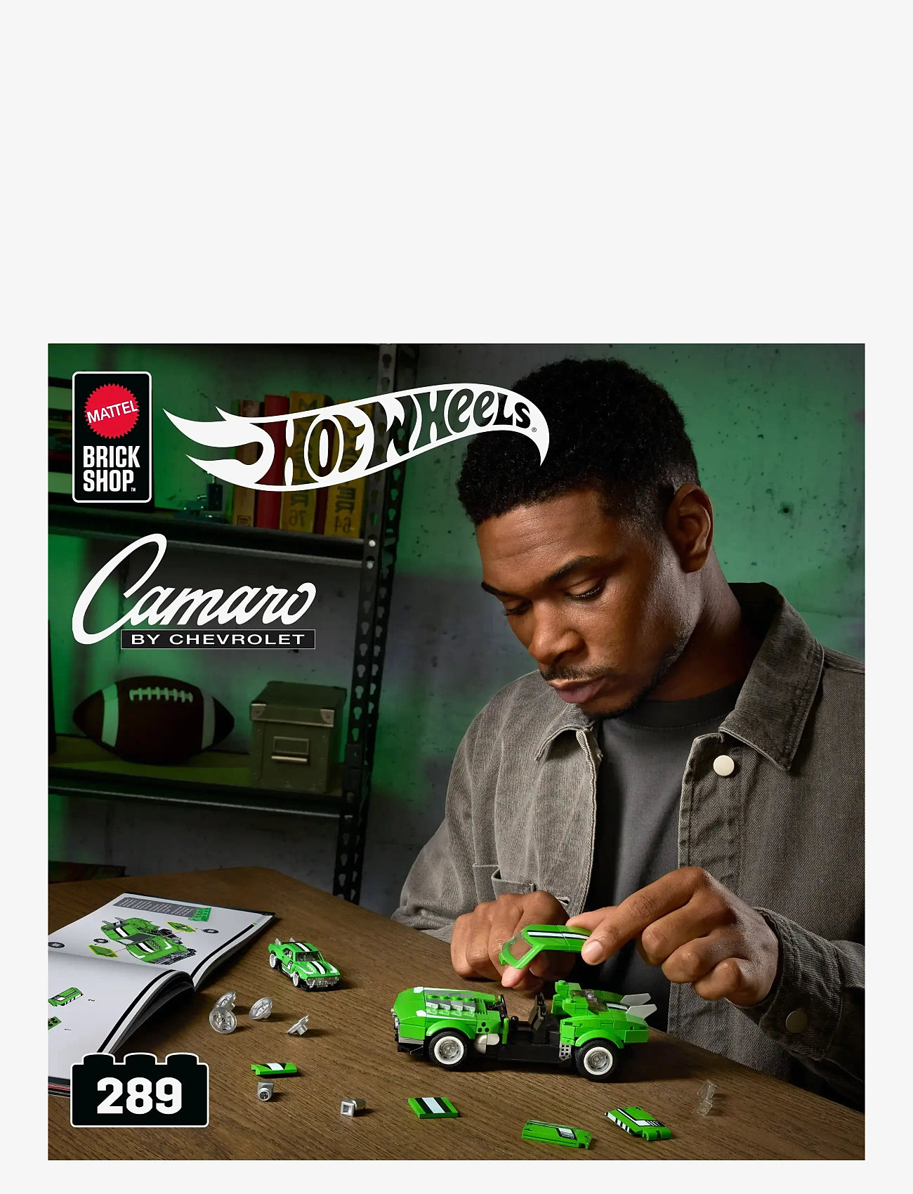 Mattel Brick Shop - Brick Shop Hot Wheels Custom ’68 Camaro Building Toy Kit (289 Pieces), for Collectors - spielzeugautos - multi color - 3