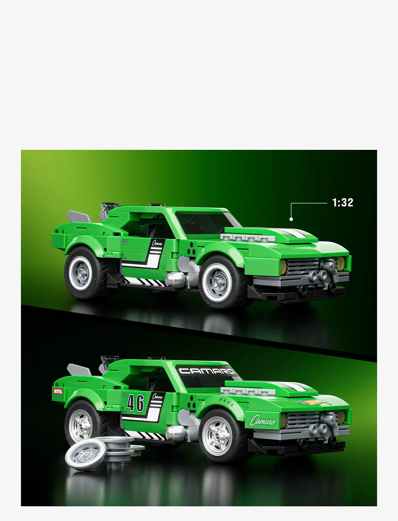 Mattel Brick Shop - Brick Shop Hot Wheels Custom ’68 Camaro Building Toy Kit (289 Pieces), for Collectors - spielzeugautos - multi color - 4