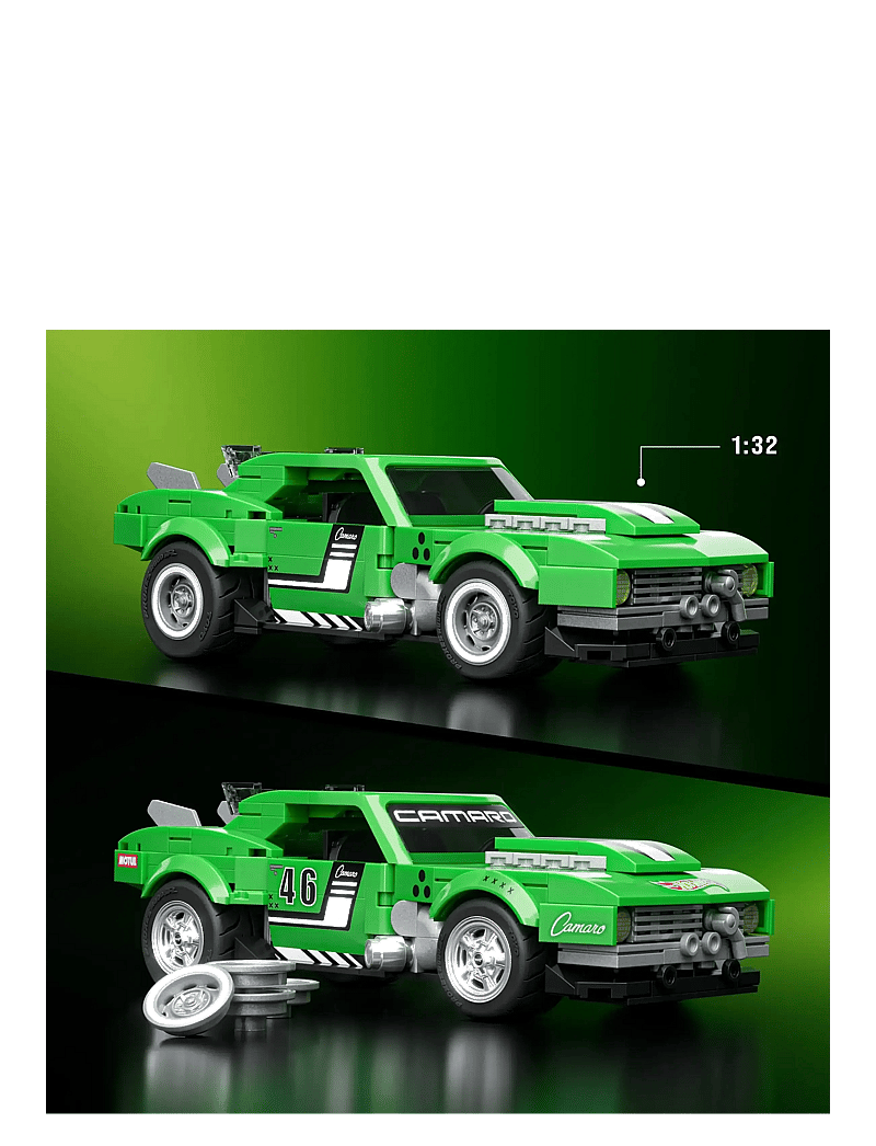 Mattel Brick Shop - Brick Shop Hot Wheels Custom ’68 Camaro Building Toy Kit (289 Pieces), for Collectors - spielzeugautos - multi color - 4