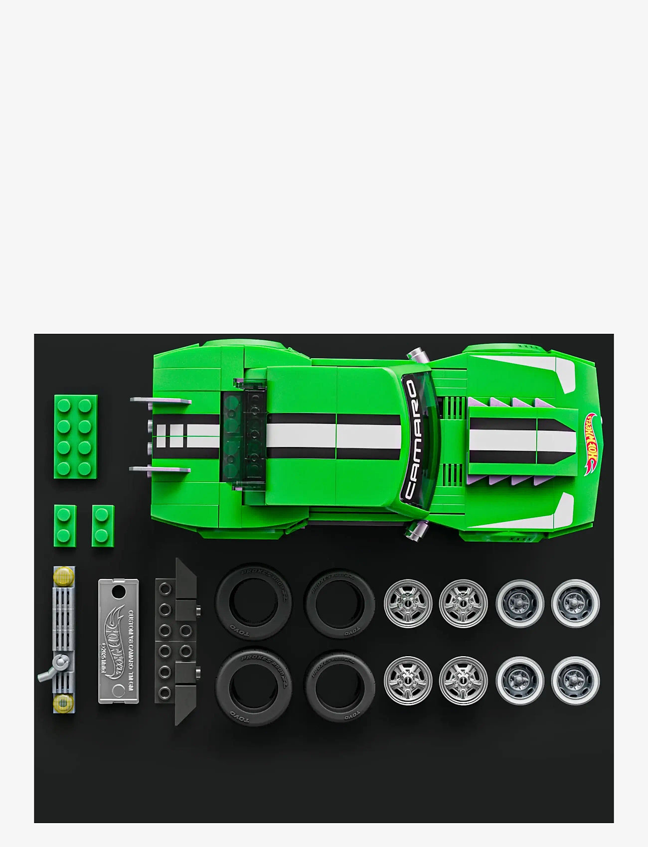 Mattel Brick Shop - Brick Shop Hot Wheels Custom ’68 Camaro Building Toy Kit (289 Pieces), for Collectors - spielzeugautos - multi color - 5