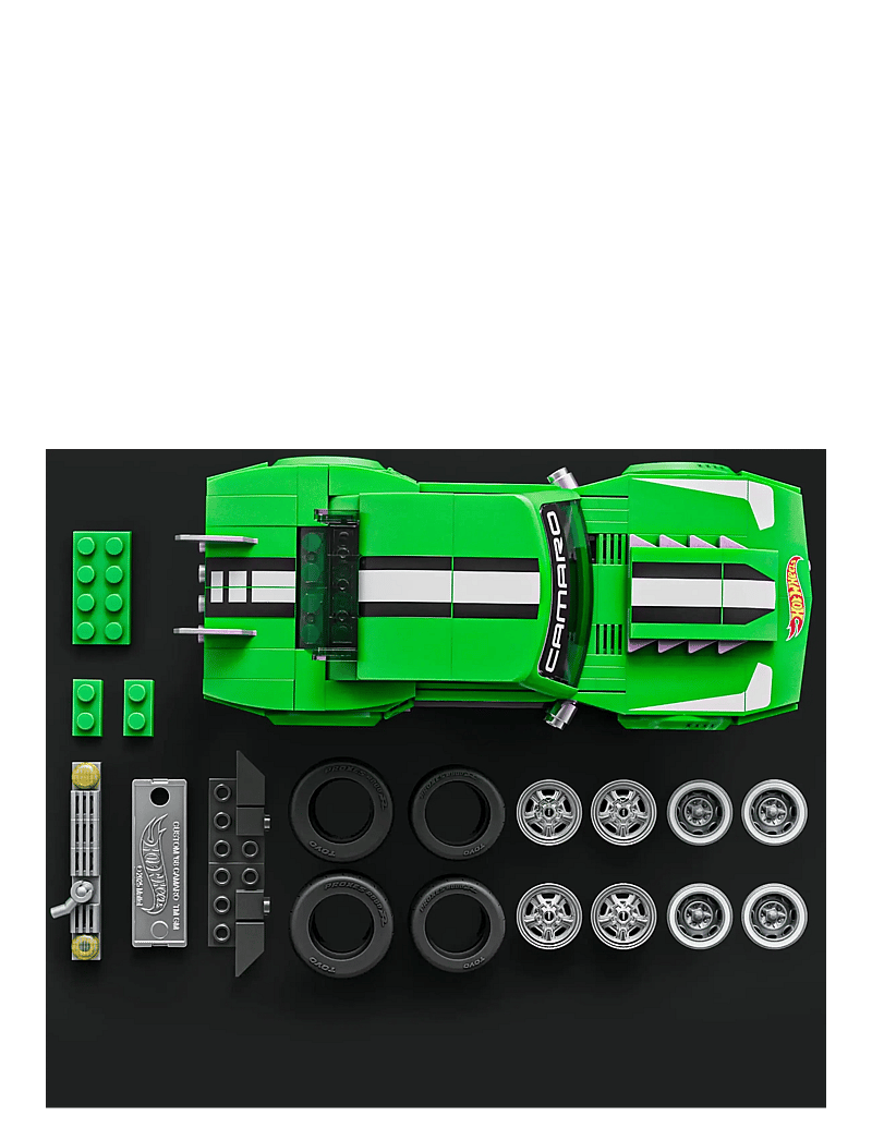 Mattel Brick Shop - Brick Shop Hot Wheels Custom ’68 Camaro Building Toy Kit (289 Pieces), for Collectors - spielzeugautos - multi color - 5