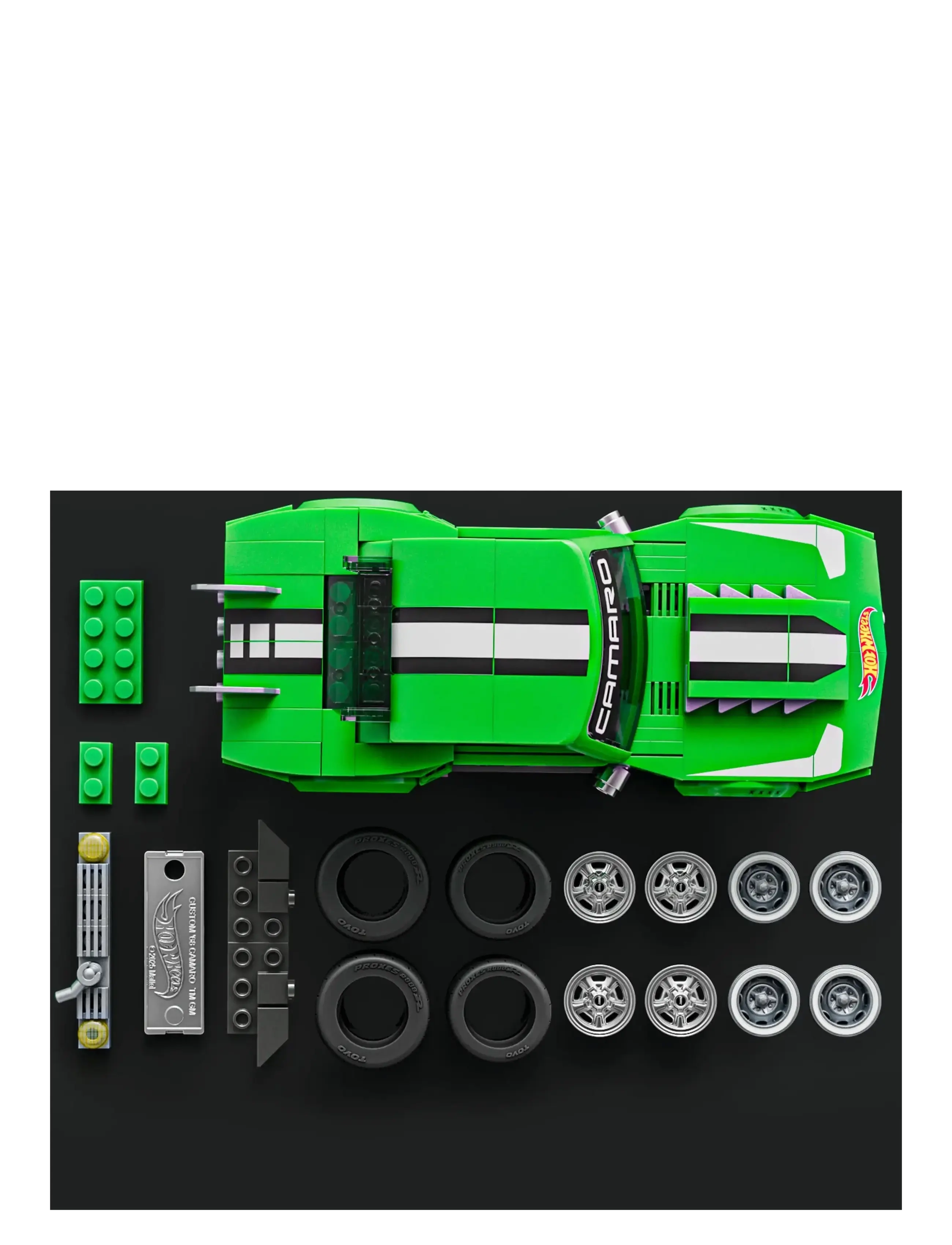 Mattel Brick Shop - Brick Shop Hot Wheels Custom ’68 Camaro Building Toy Kit (289 Pieces), for Collectors - spielzeugautos - multi color - 5