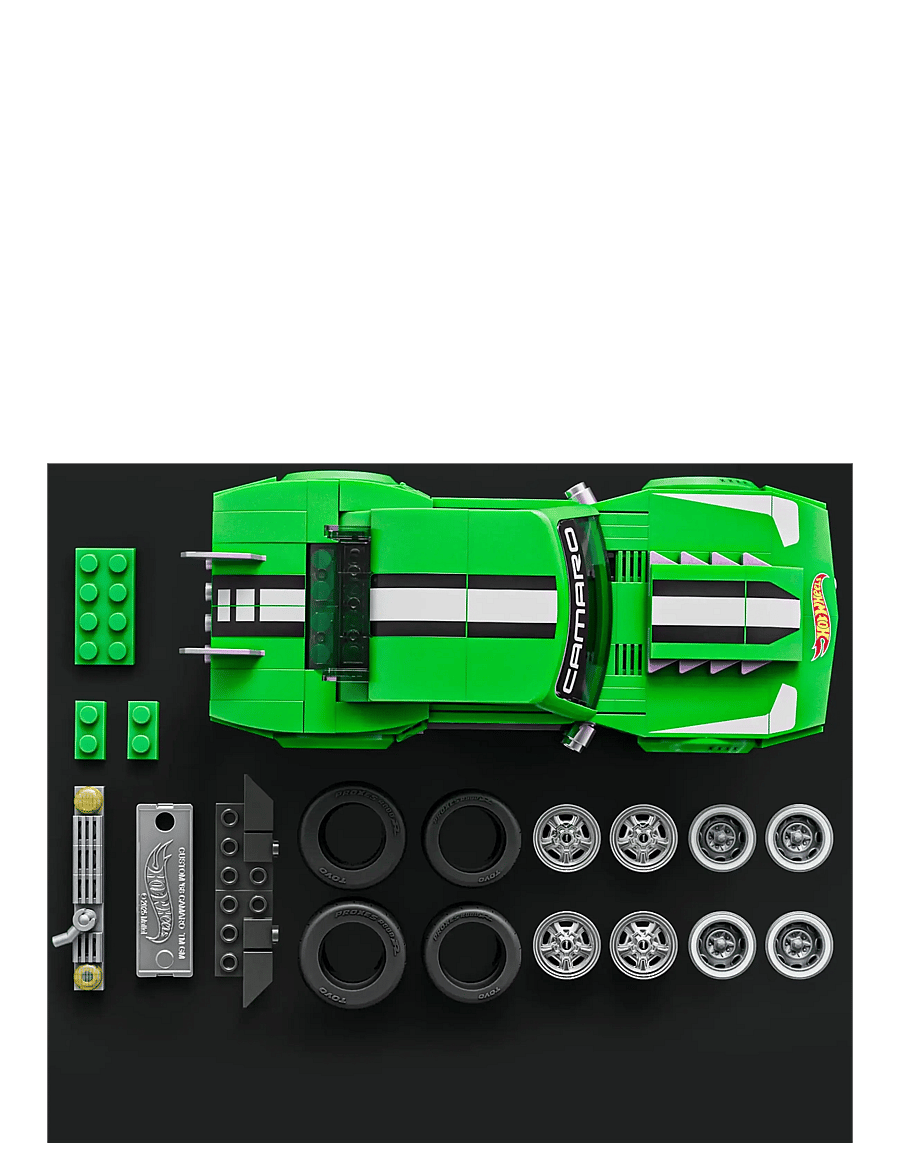 Mattel Brick Shop - Brick Shop Hot Wheels Custom ’68 Camaro Building Toy Kit (289 Pieces), for Collectors - spielzeugautos - multi color - 5