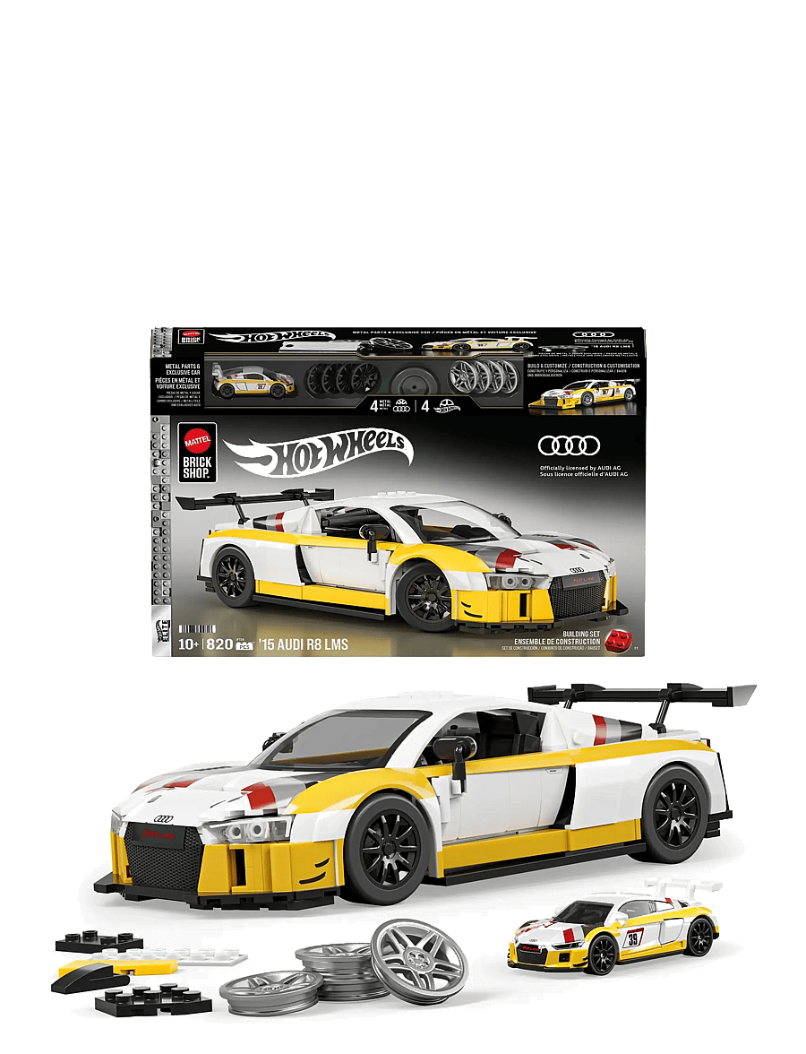 Mattel Brick Shop - Hot Wheels ‘15 Audi R8 LMS Building Toy Kit (820 Pieces), for Collectors - baukästen - multi color - 1