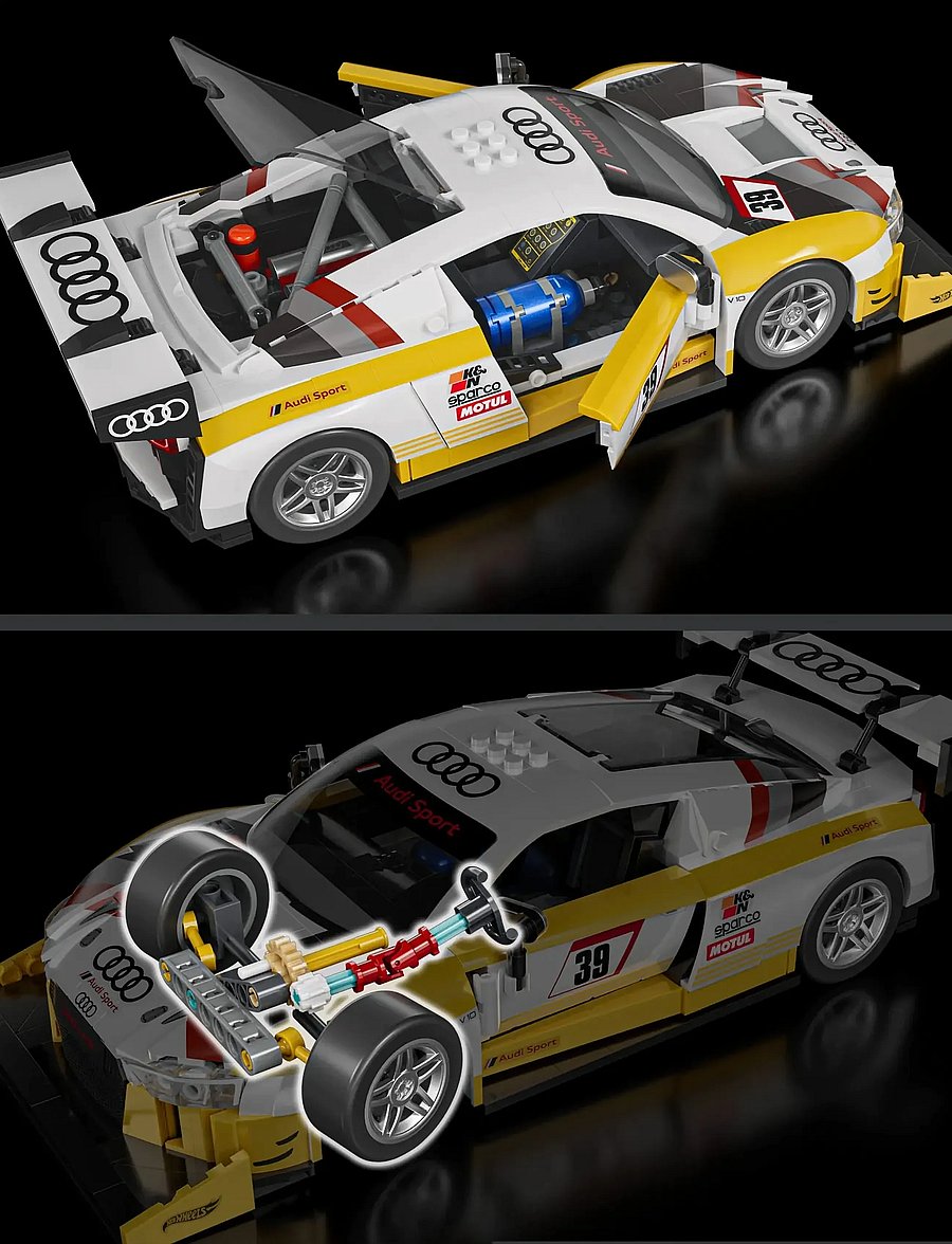 Mattel Brick Shop - Hot Wheels ‘15 Audi R8 LMS Building Toy Kit (820 Pieces), for Collectors - baukästen - multi color - 4