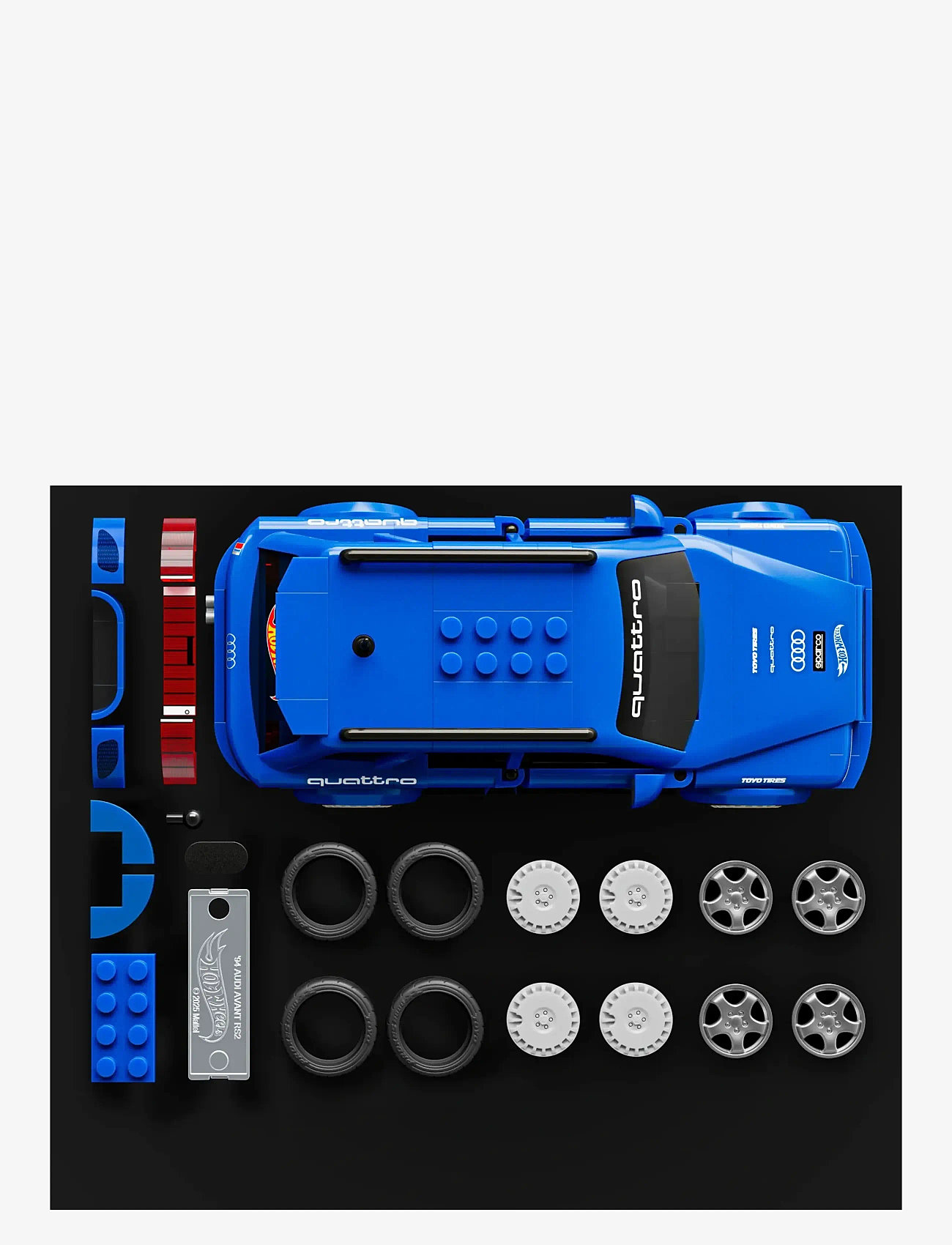 Mattel Brick Shop - Brick Shop Hot Wheels '94 Audi Avant RS2 Building Toy Kit (253 Pieces), for Collectors - mänguautod - multi color - 3