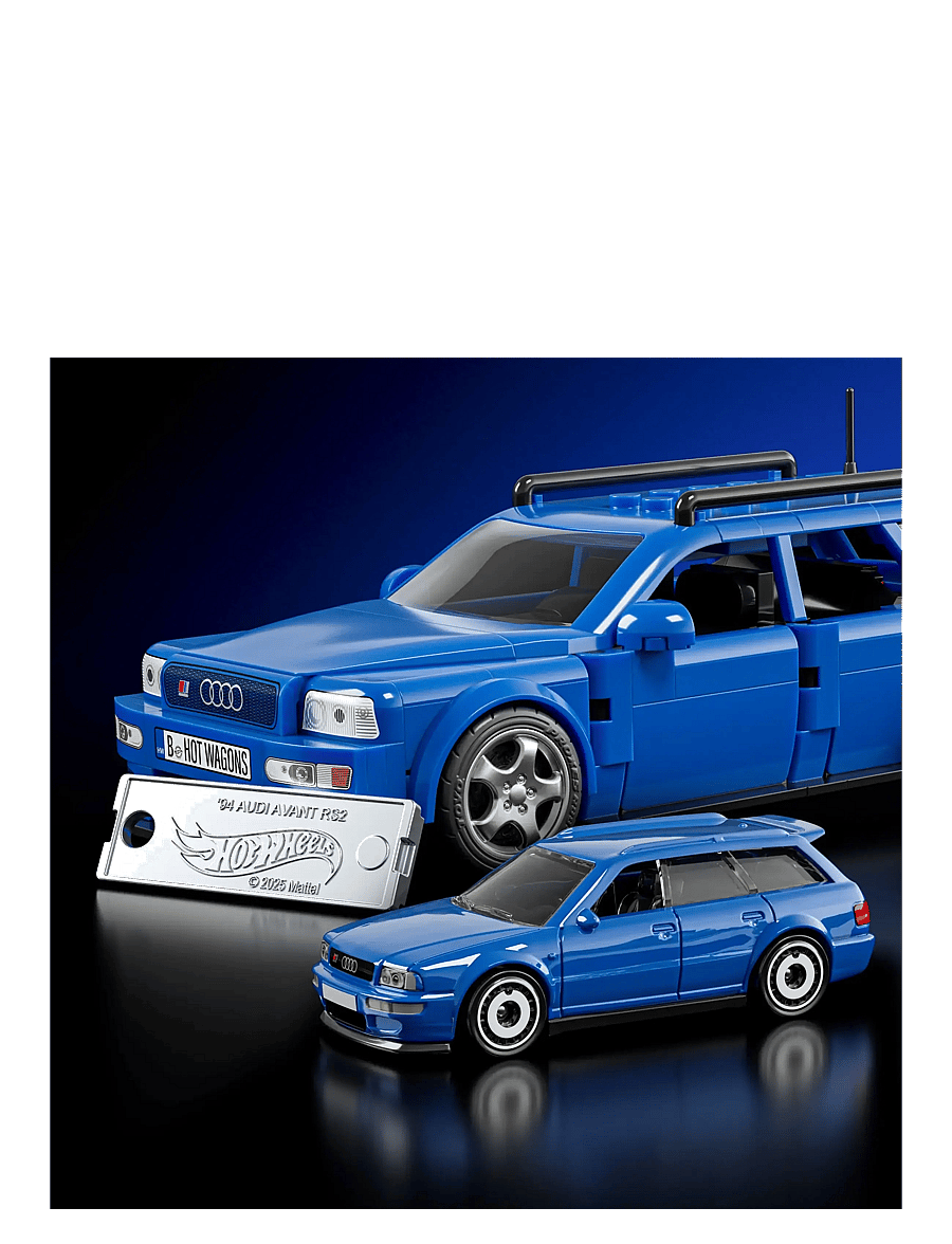Mattel Brick Shop - Hot Wheels '94 Audi Avant RS2 Building Toy Kit (253 Pieces), for Collectors - spielzeugautos - multi color - 4