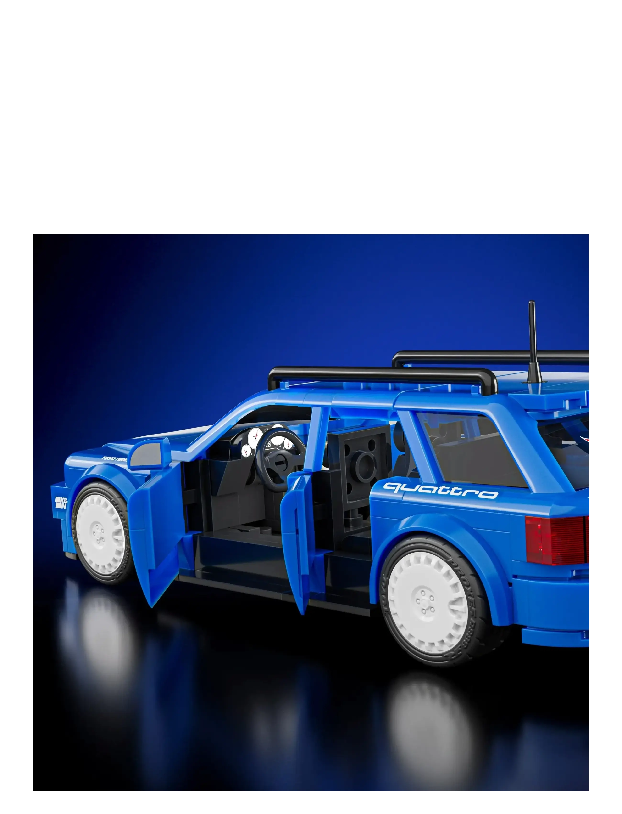Mattel Brick Shop - Hot Wheels '94 Audi Avant RS2 Building Toy Kit (253 Pieces), for Collectors - leluautot - multi color - 5