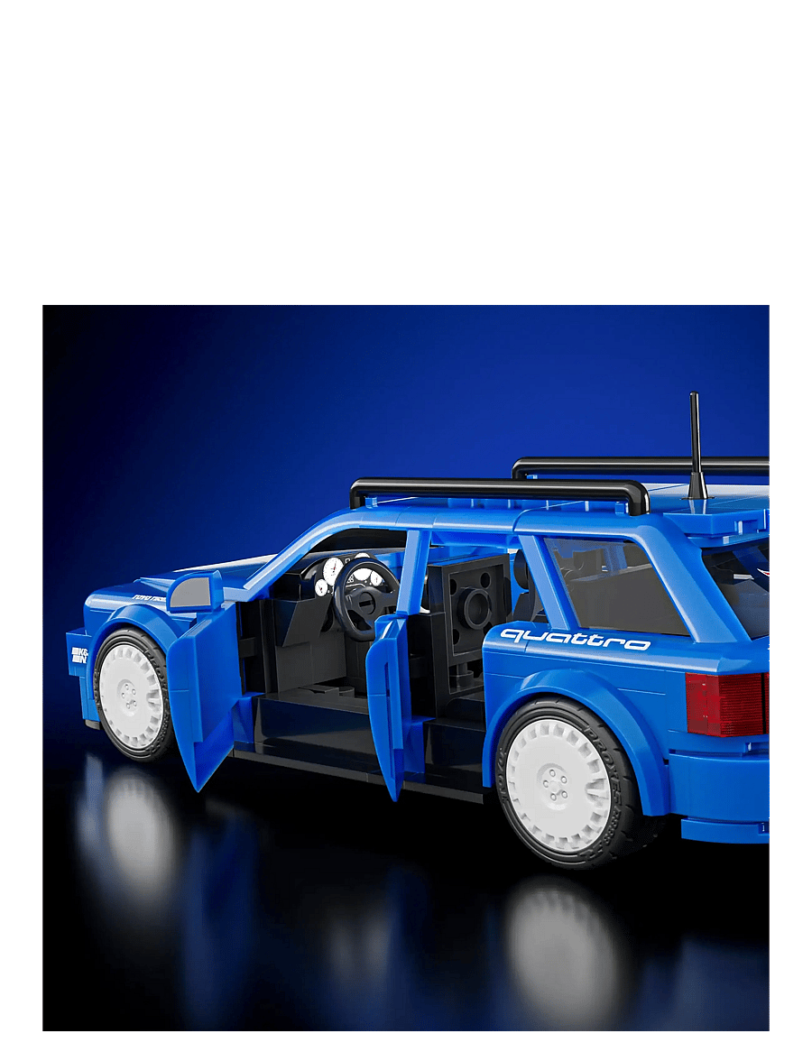 Mattel Brick Shop - Hot Wheels '94 Audi Avant RS2 Building Toy Kit (253 Pieces), for Collectors - spielzeugautos - multi color - 5