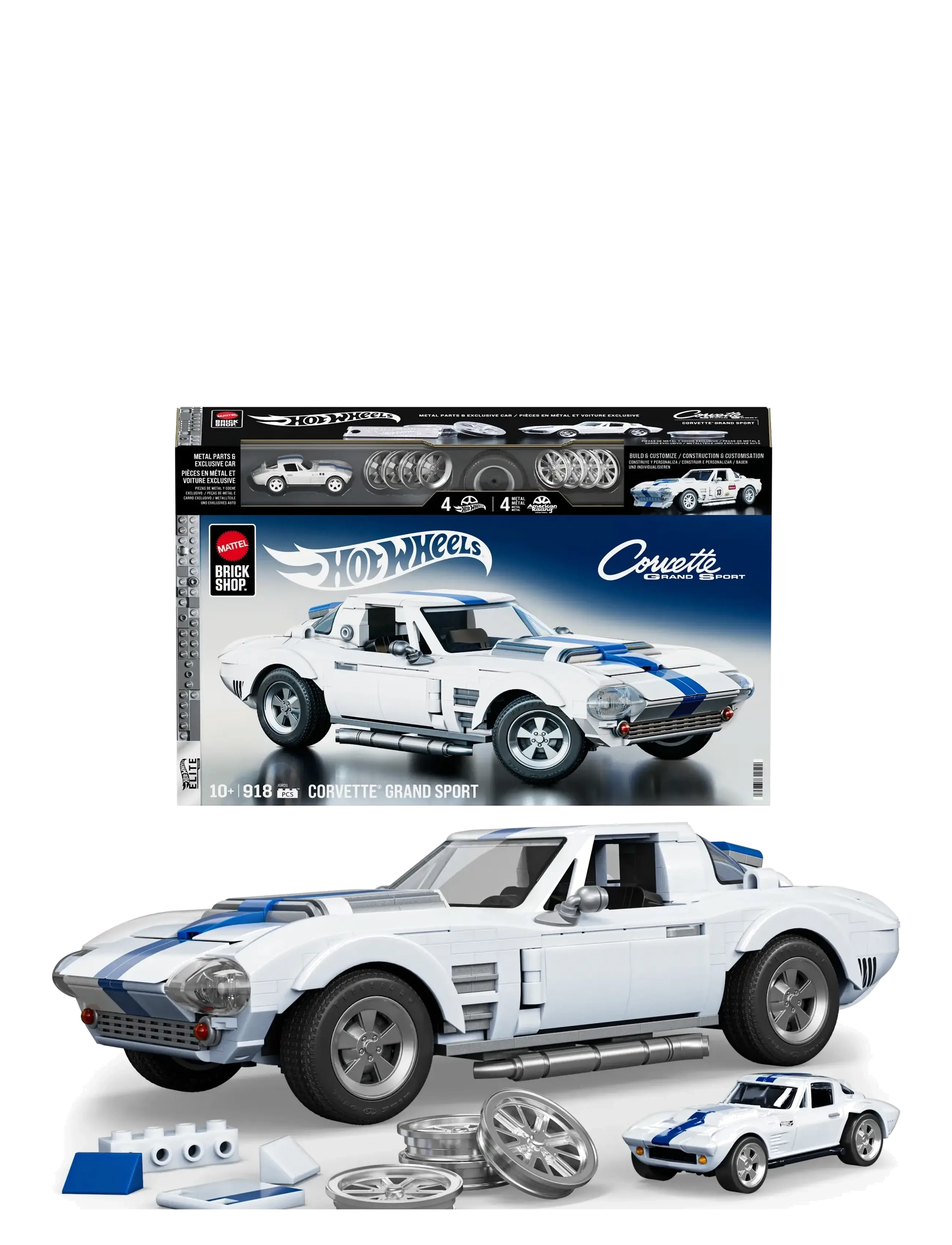 Mattel Brick Shop Brick Shop Hot Wheels Corvette Grand Sport