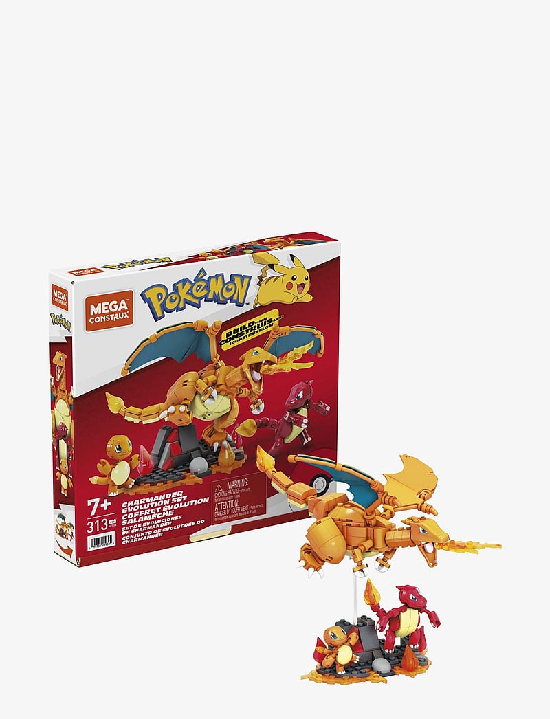 MEGA Pokémon - Pokémon Building Toy Kit Charmander Set with 3 Action Figures (313 Pieces) for Kids - ehituskomplektid - multi color - 1