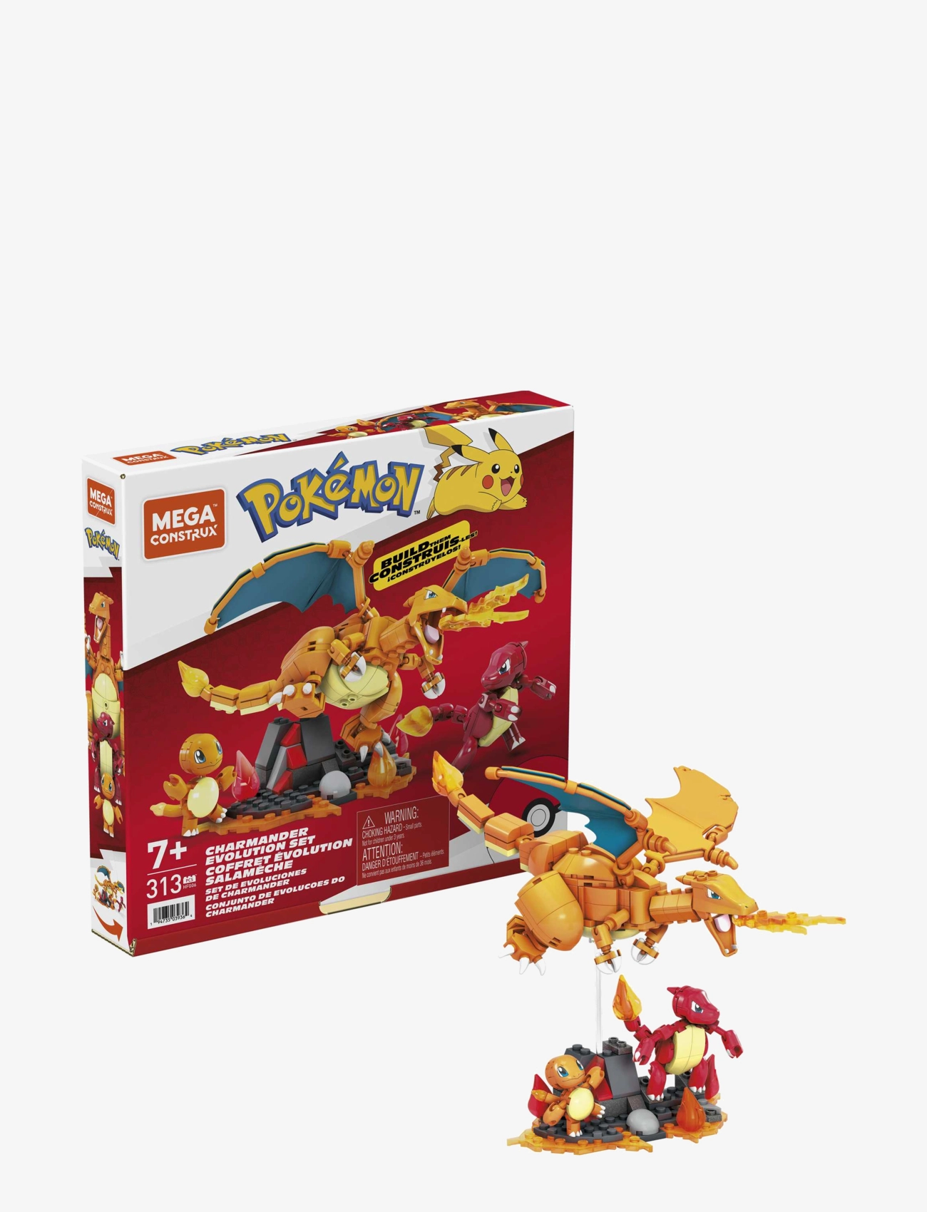 MEGA Pokémon Pokémon Building Toy Kit Charmander Set with 3 Action Figures (313 Pieces) for Kids - Spielzeug - MULTI COLOR / multi