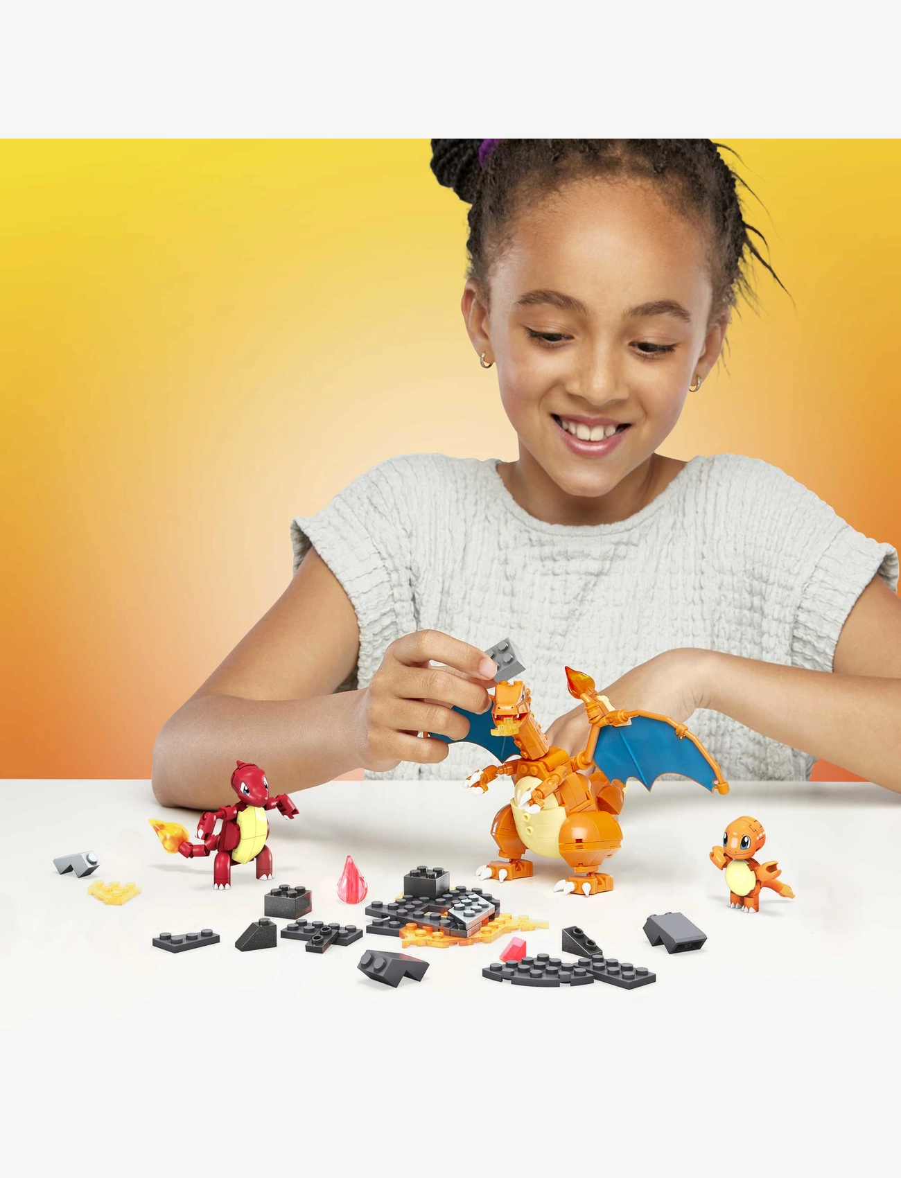 MEGA Pokémon - Pokémon Building Toy Kit Charmander Set with 3 Action Figures (313 Pieces) for Kids - baukästen - multi color - 1