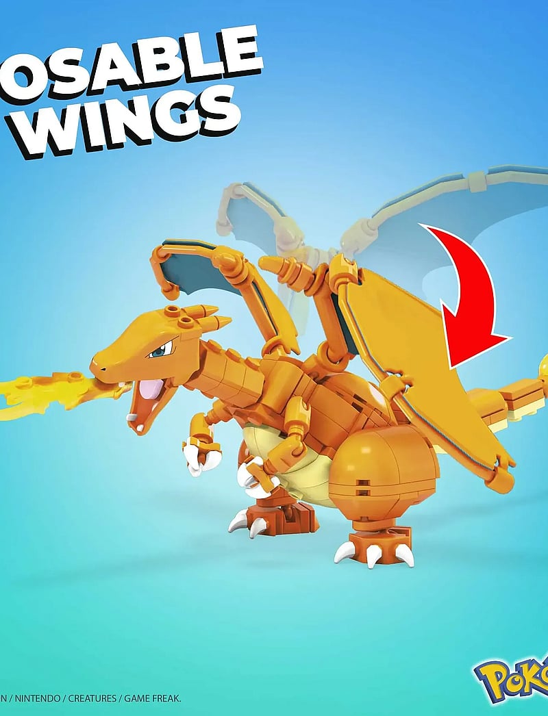 MEGA Pokémon - Pokémon Building Toy Kit Charmander Set with 3 Action Figures (313 Pieces) for Kids - ehituskomplektid - multi color - 0