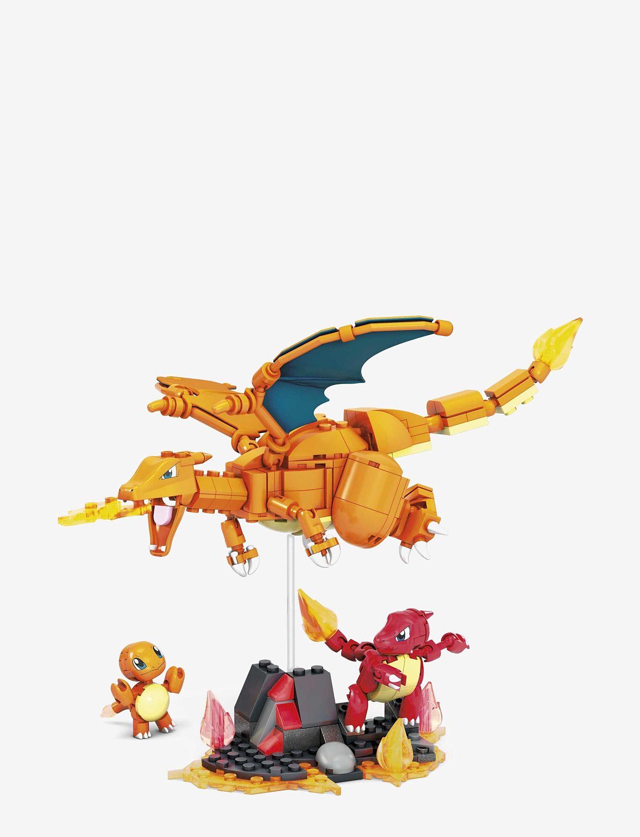 MEGA Pokémon - Pokémon Building Toy Kit Charmander Set with 3 Action Figures (313 Pieces) for Kids - byggesæt - multi color - 3