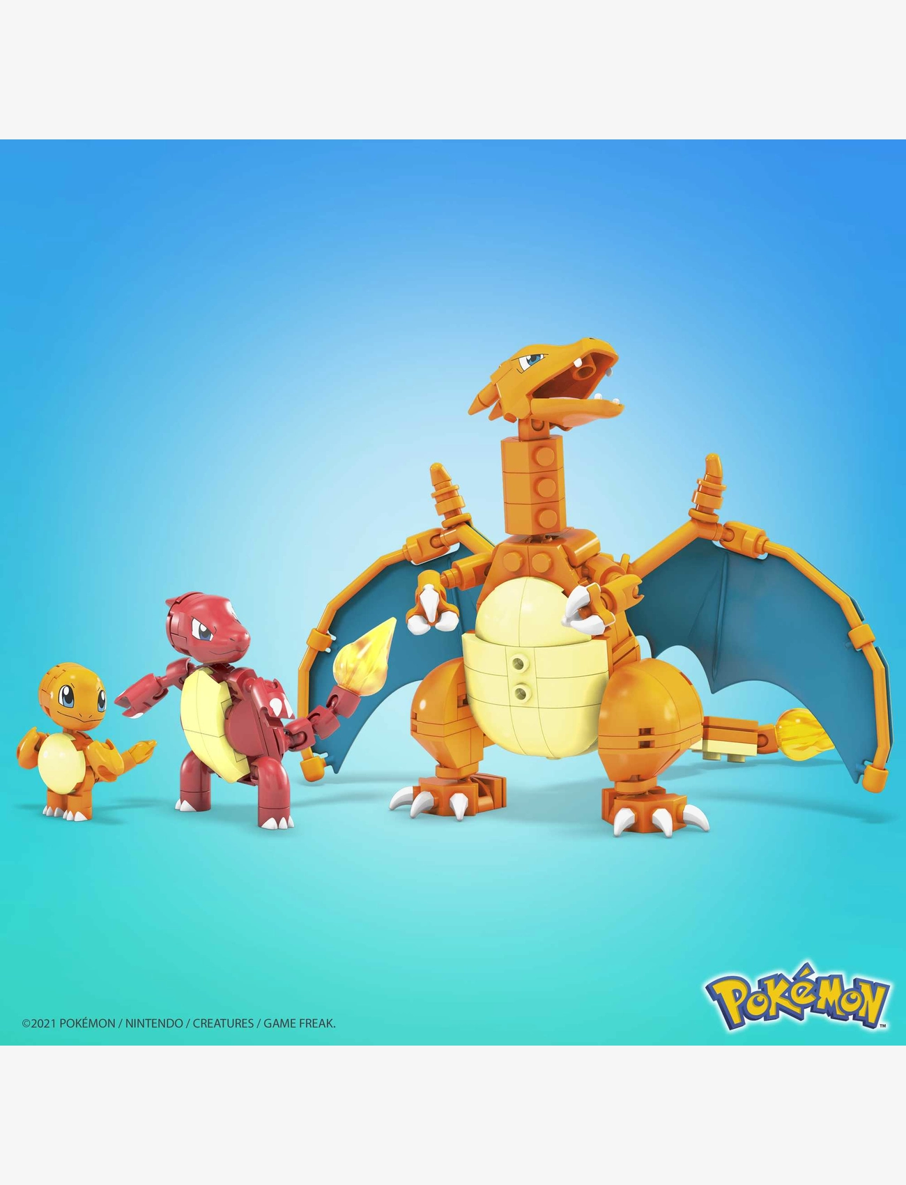 MEGA Pokémon - Pokémon Building Toy Kit Charmander Set with 3 Action Figures (313 Pieces) for Kids - baukästen - multi color - 3