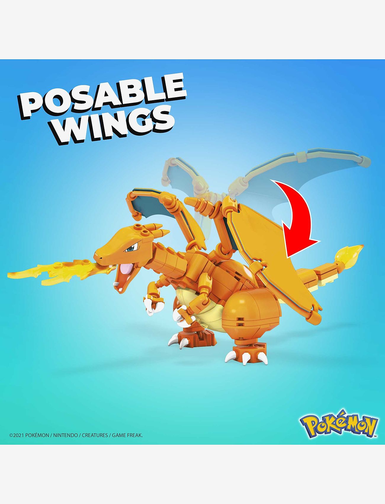 MEGA Pokémon - Pokémon Building Toy Kit Charmander Set with 3 Action Figures (313 Pieces) for Kids - byggesæt - multi color - 5