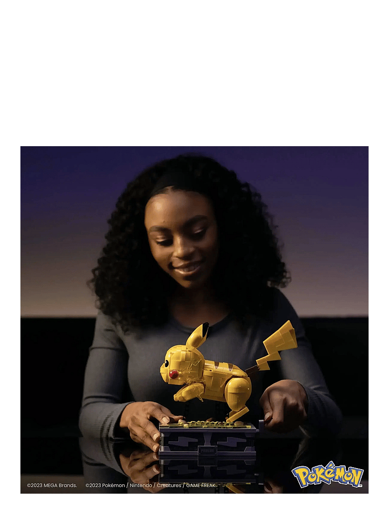MEGA Pokémon - Pokémon Motion Pikachu Building Brick Set with Mechanized Motion (1095 Pieces) - ehituskomplektid - multi color - 3