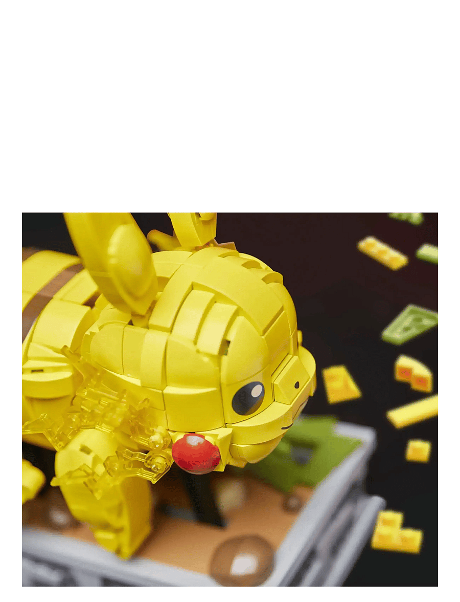 MEGA Pokémon - Pokémon Motion Pikachu Building Brick Set with Mechanized Motion (1095 Pieces) - ehituskomplektid - multi color - 4