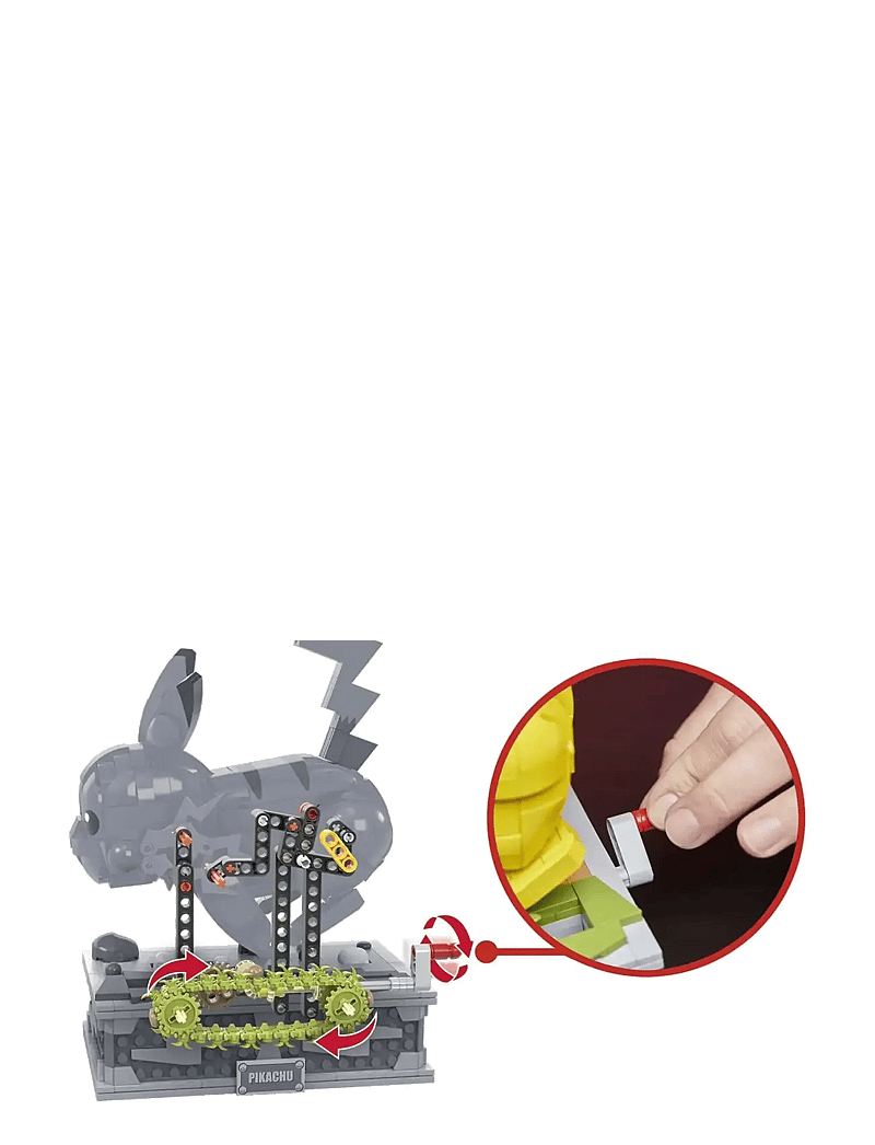 MEGA Pokémon - Pokémon Motion Pikachu Building Brick Set with Mechanized Motion (1095 Pieces) - ehituskomplektid - multi color - 5