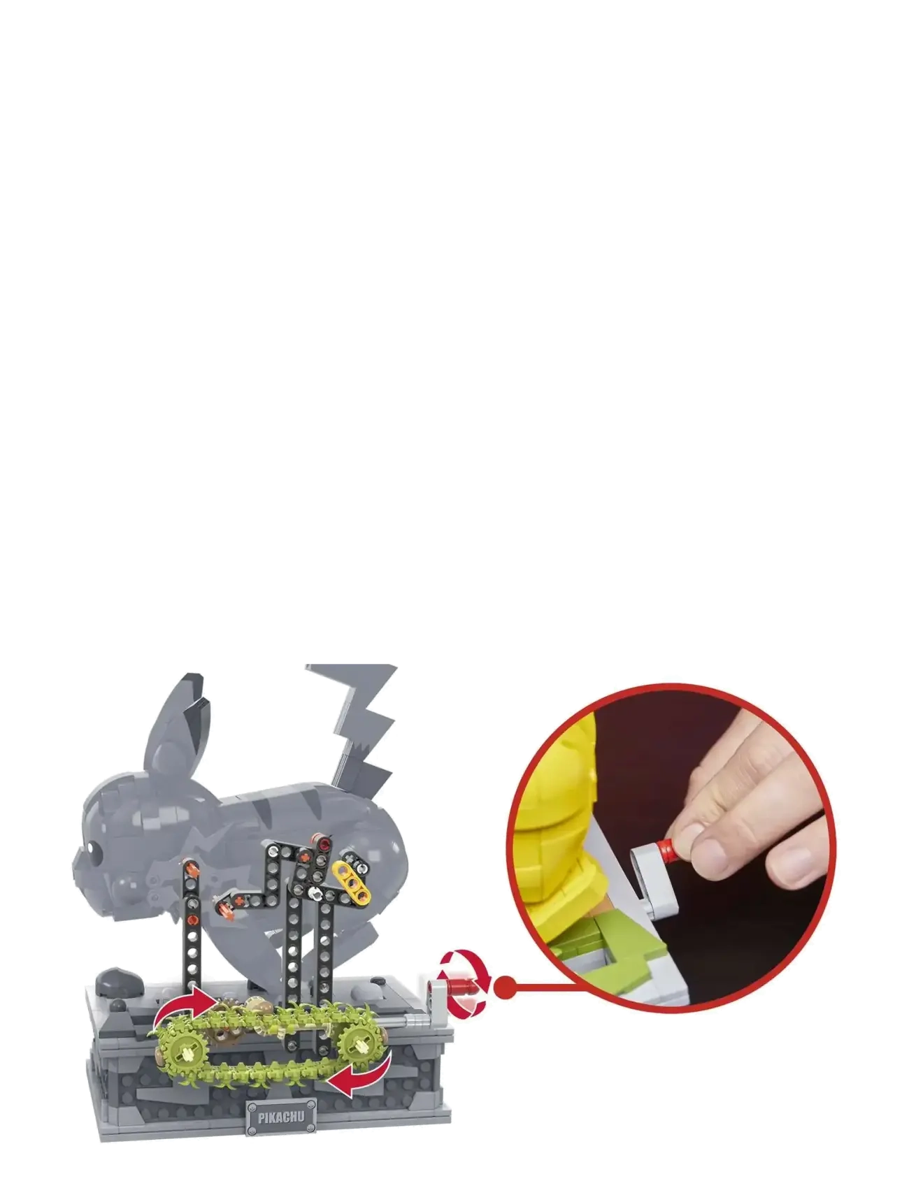 MEGA Pokémon - Pokémon Motion Pikachu Building Brick Set with Mechanized Motion (1095 Pieces) - byggesæt - multi color - 5